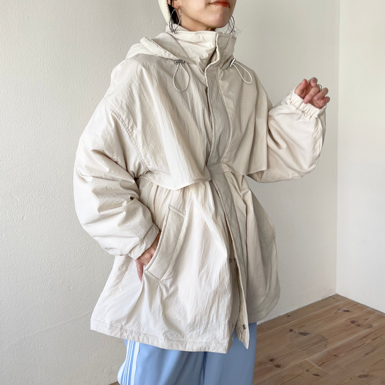 nylon foodie mods coat / ivory | wee9s | ウィークス オフィシャル