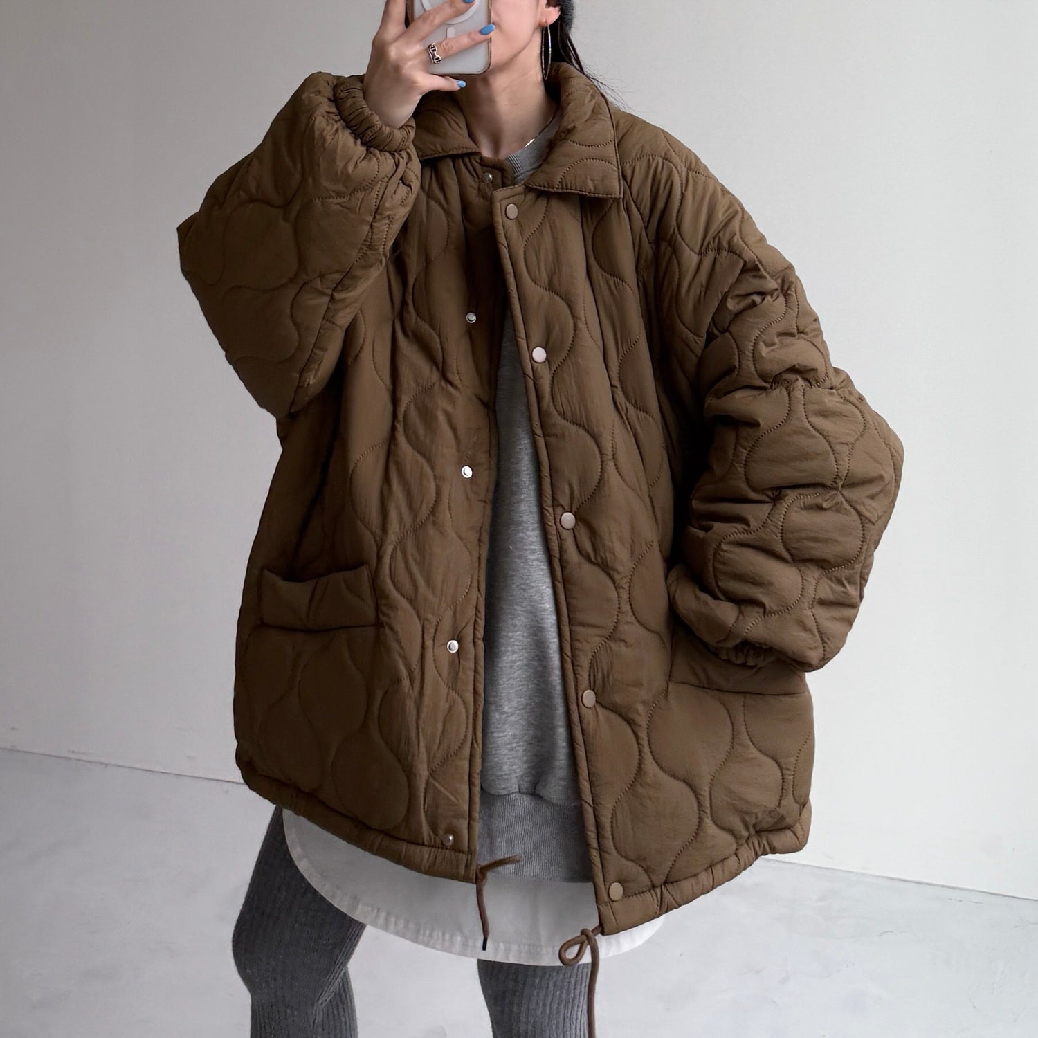WATA AME quilting jacket / brown