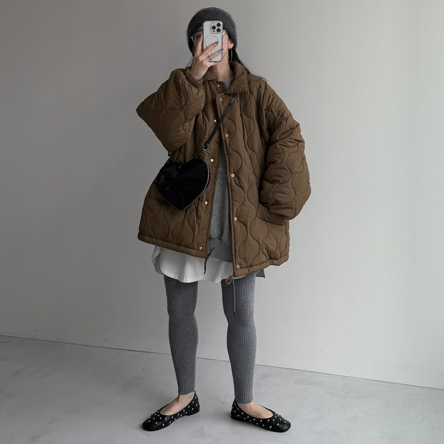 WATA AME quilting jacket / brown