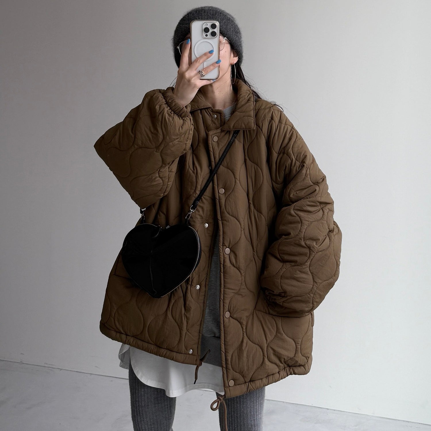 WATA AME quilting jacket / brown