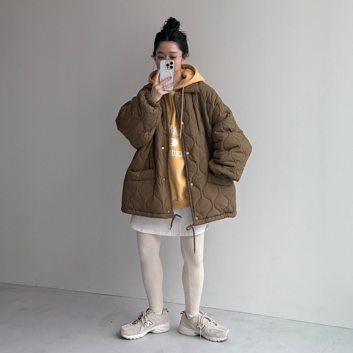 WATA AME quilting jacket / brown
