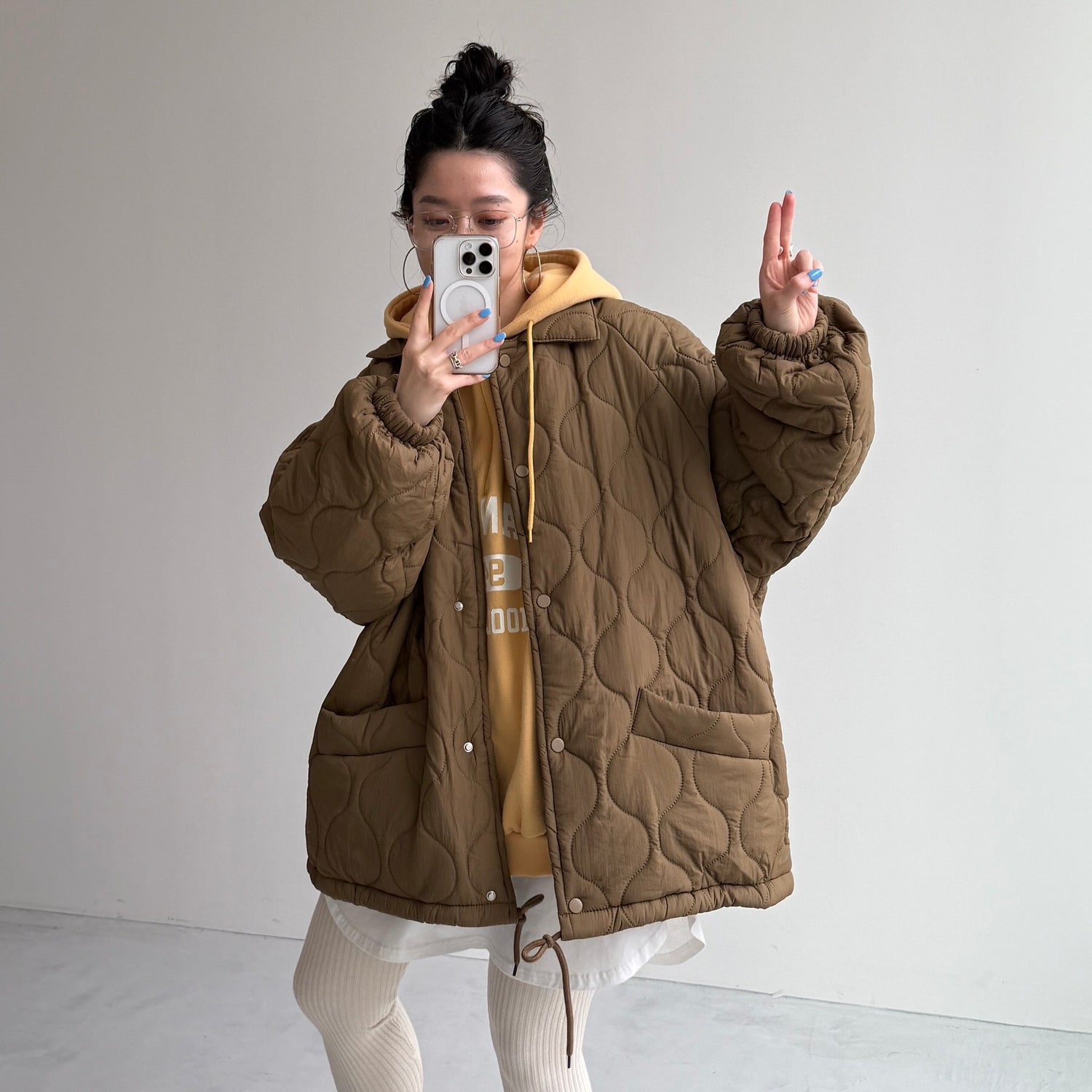 WATA AME quilting jacket / brown
