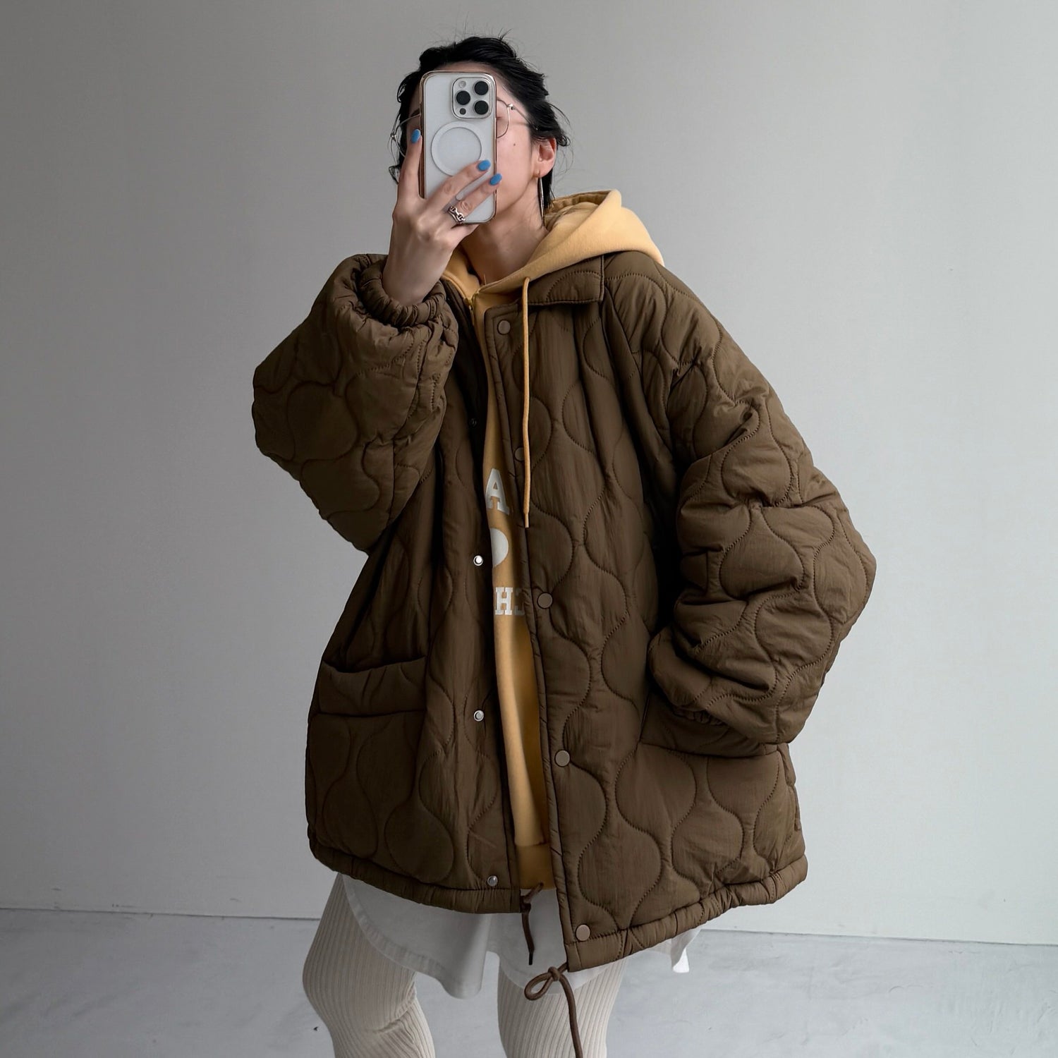 WATA AME quilting jacket / brown