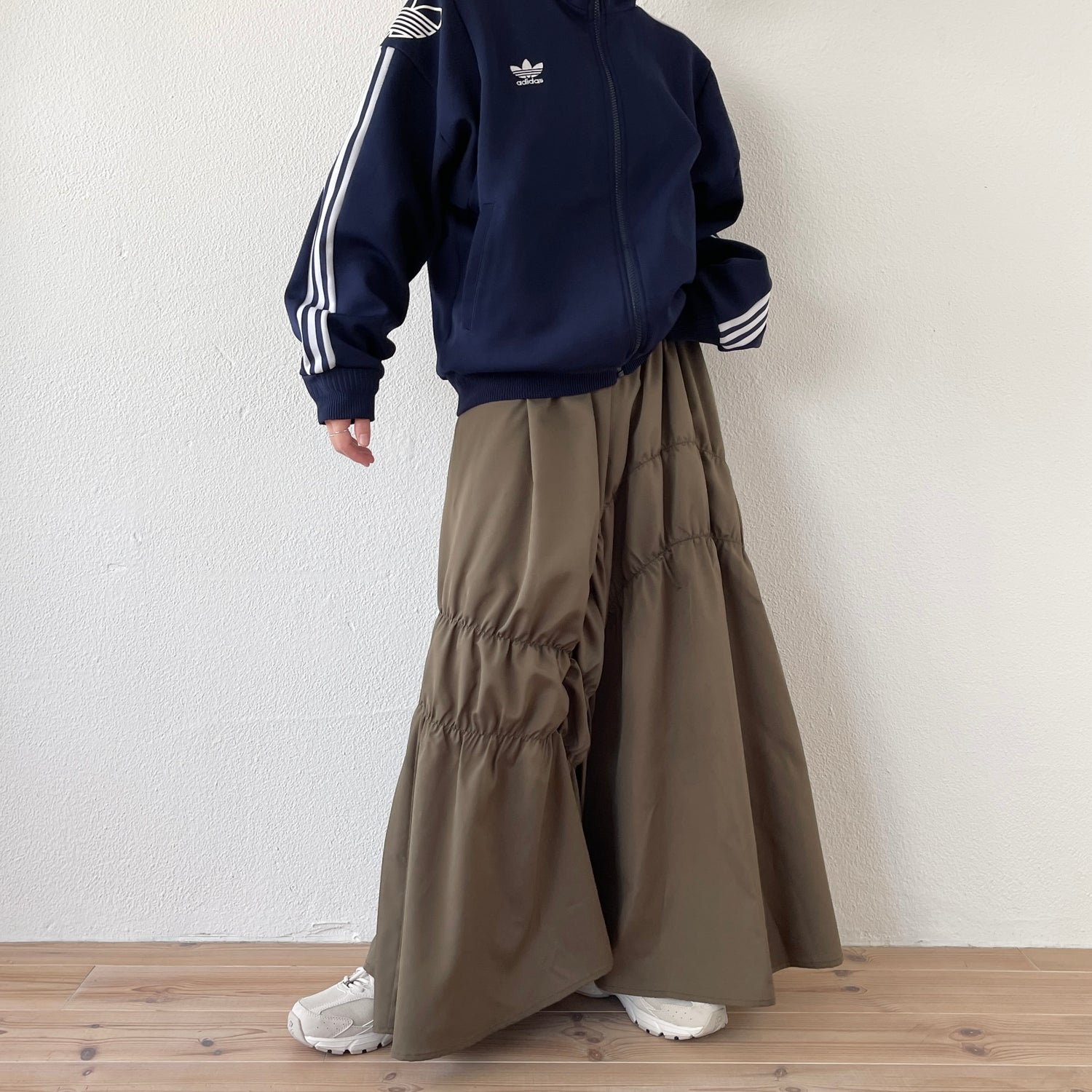 many many gather skirt / brown