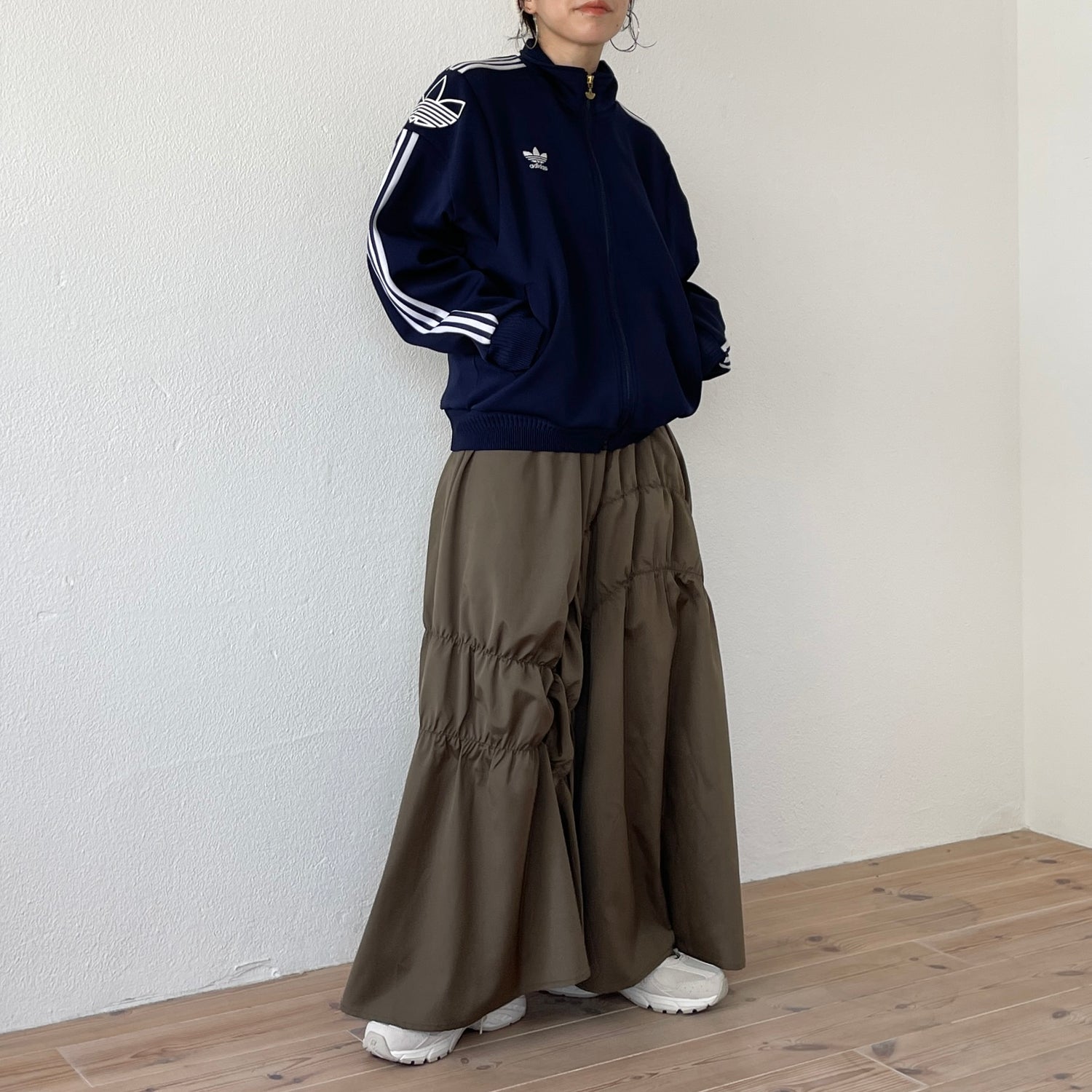 many many gather skirt / brown