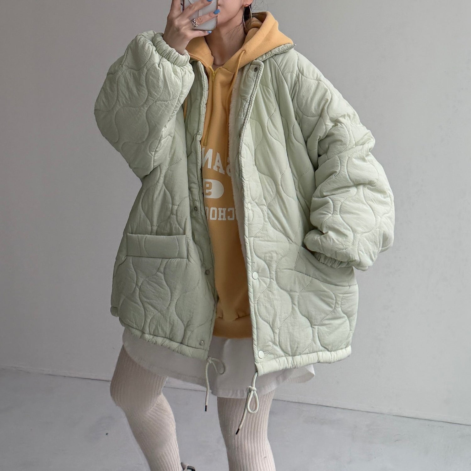 WATA AME quilting jacket / green