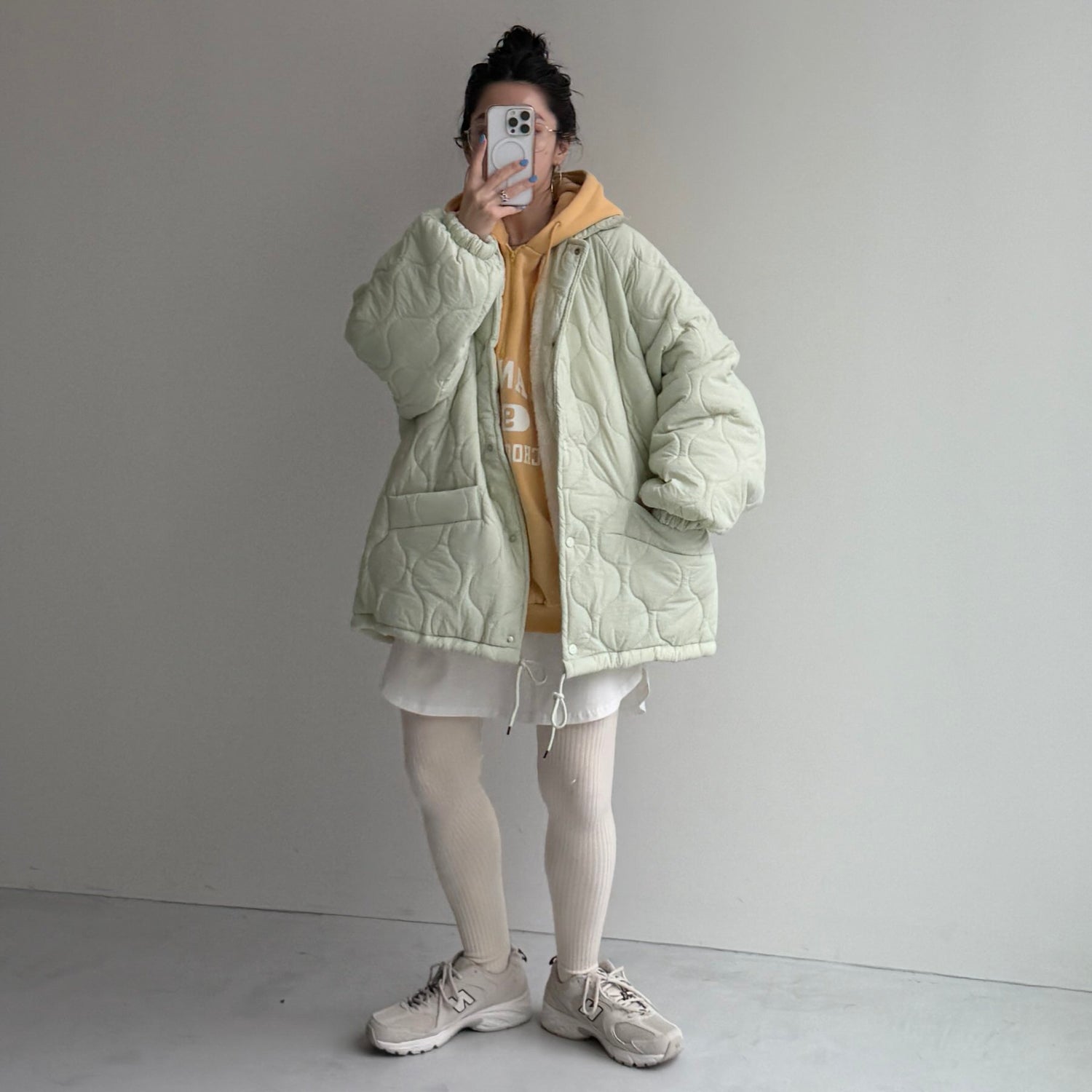 WATA AME quilting jacket / green
