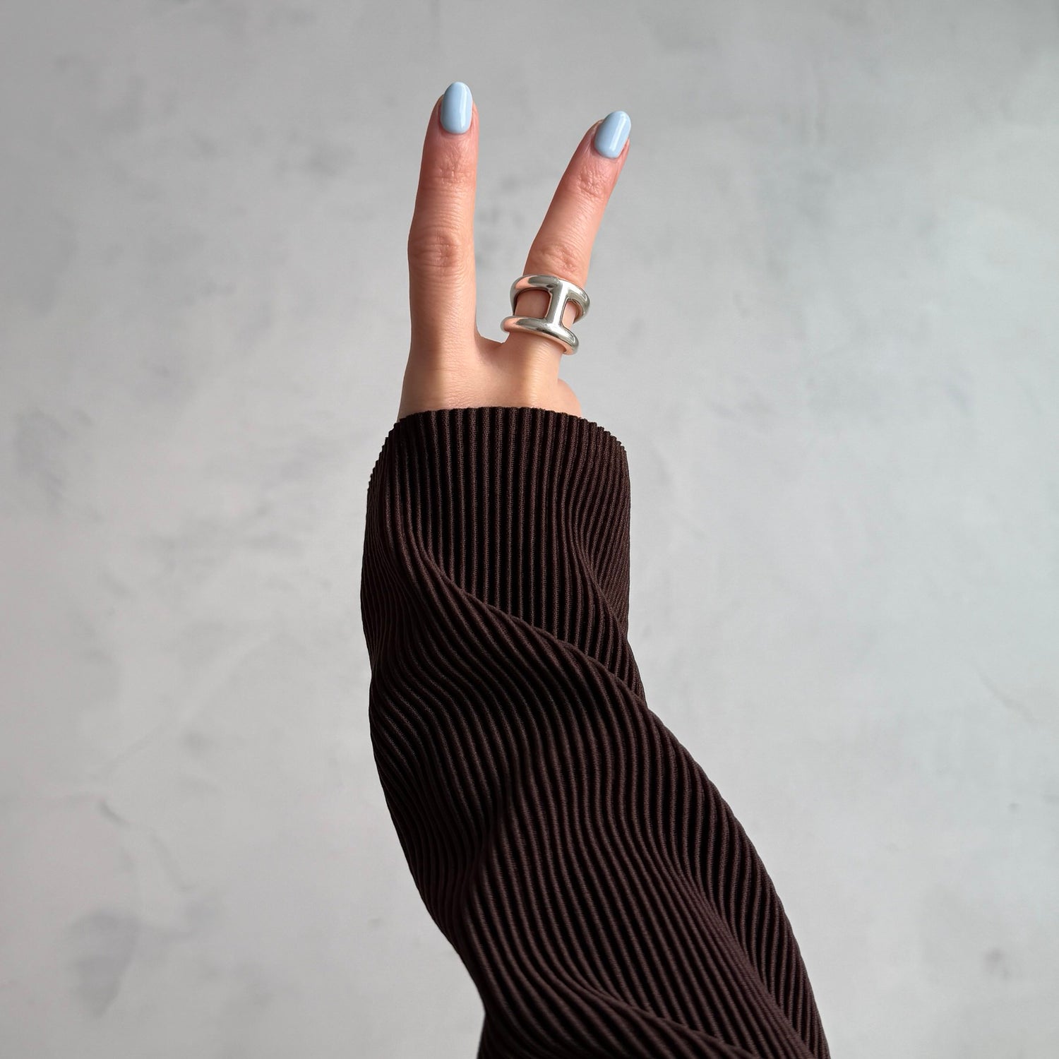 【公式サイト限定カラー】daily daily super stretch pleats tops / brown (プチハイのみ)