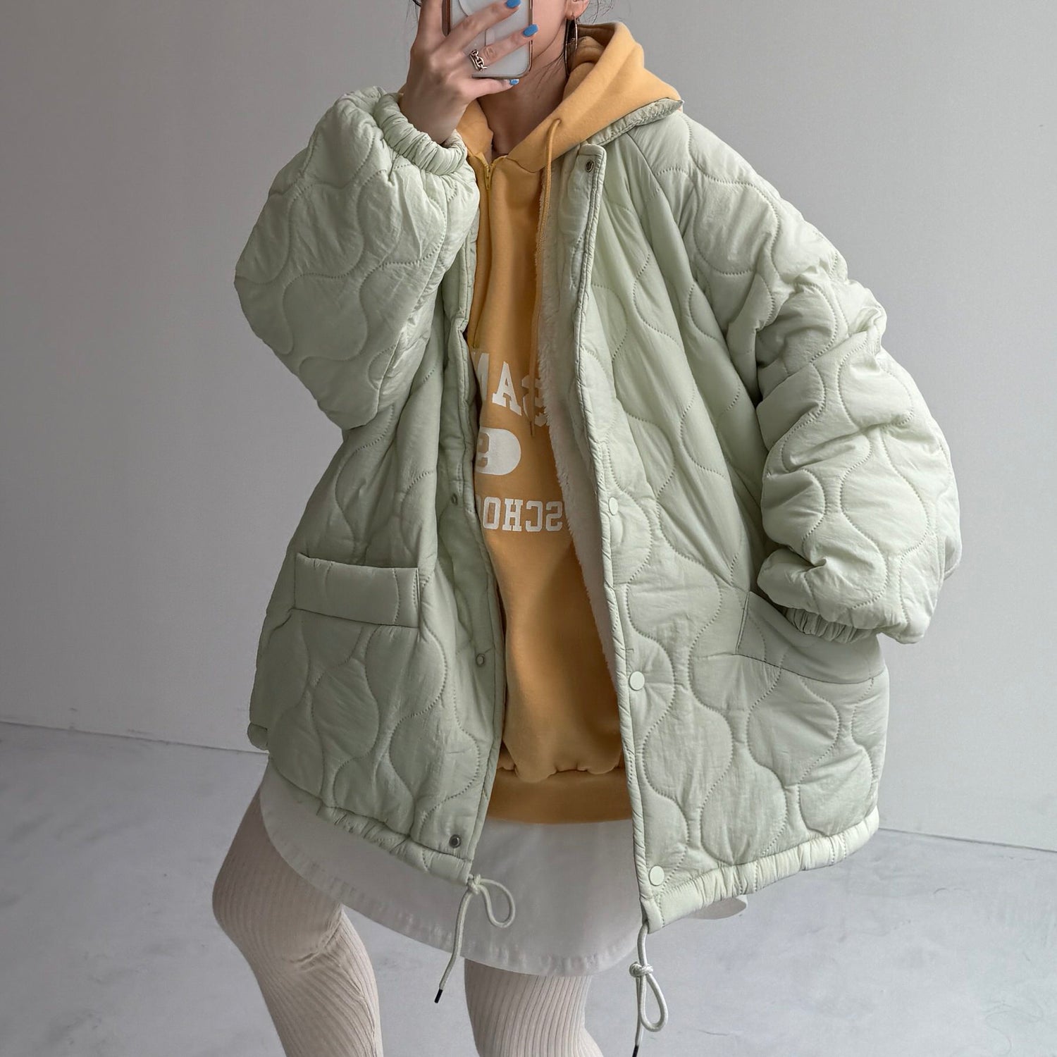 WATA AME quilting jacket / green