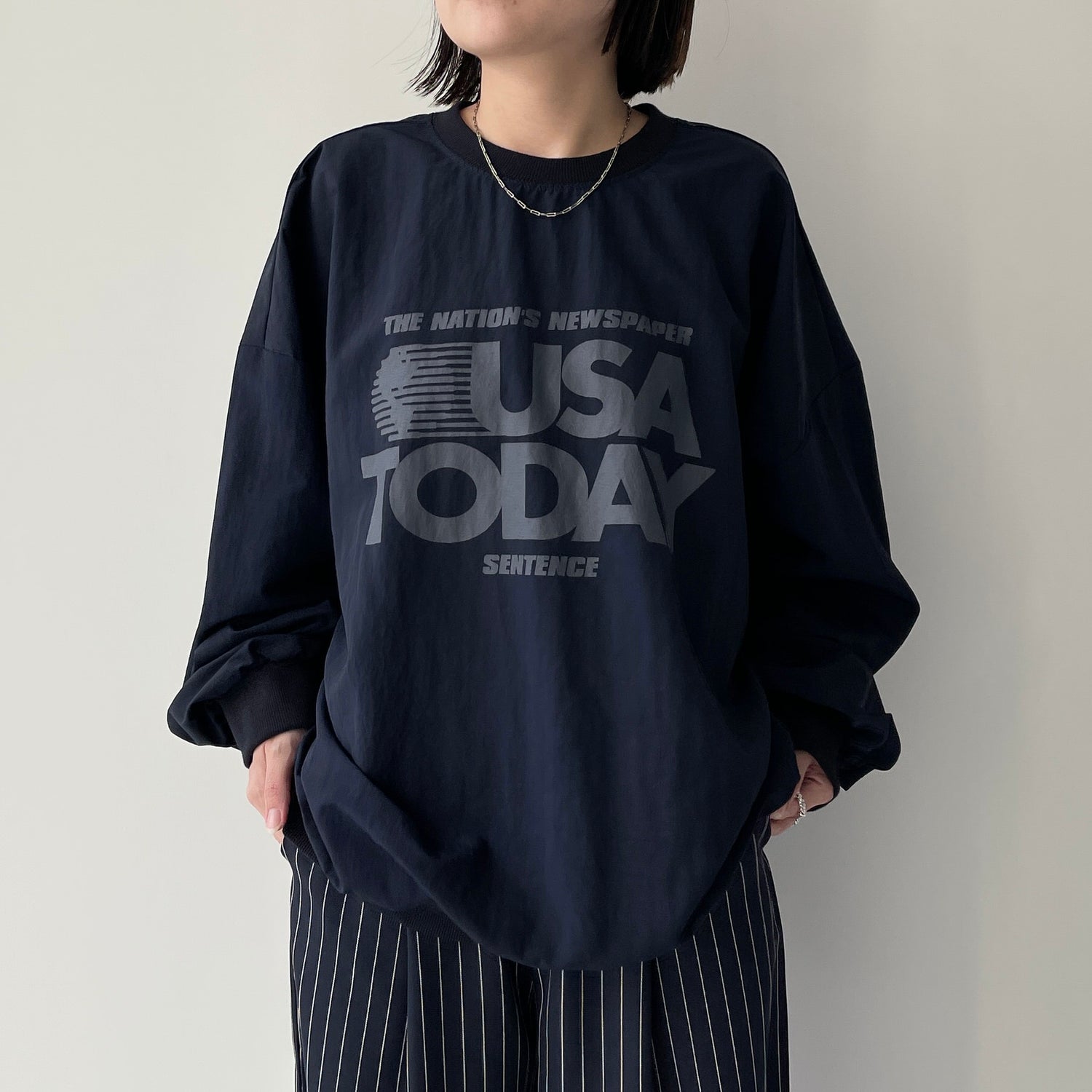USA TODAY nylon tee / dark navy