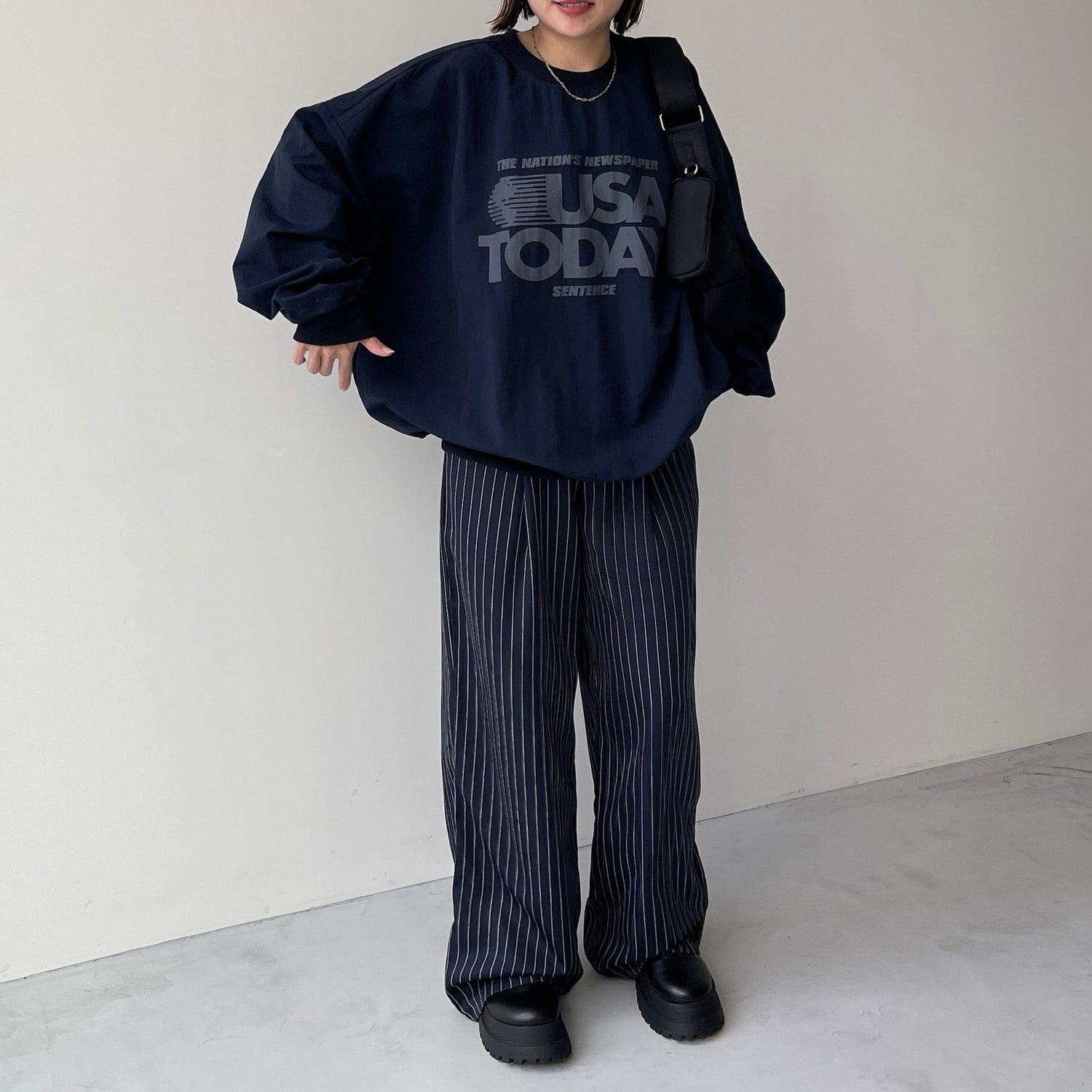 USA TODAY nylon tee / dark navy