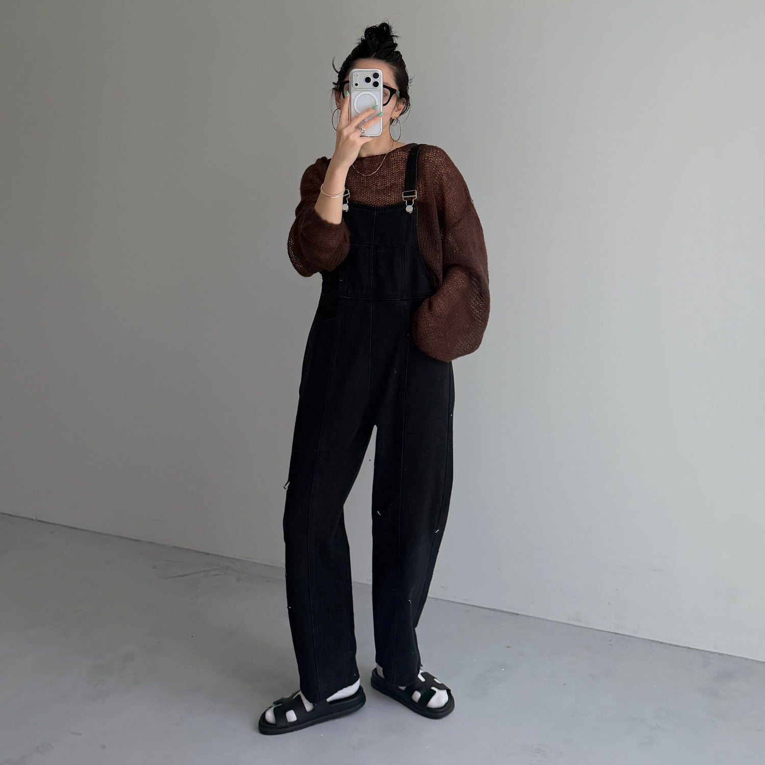 cinnamon mesh knit / brown