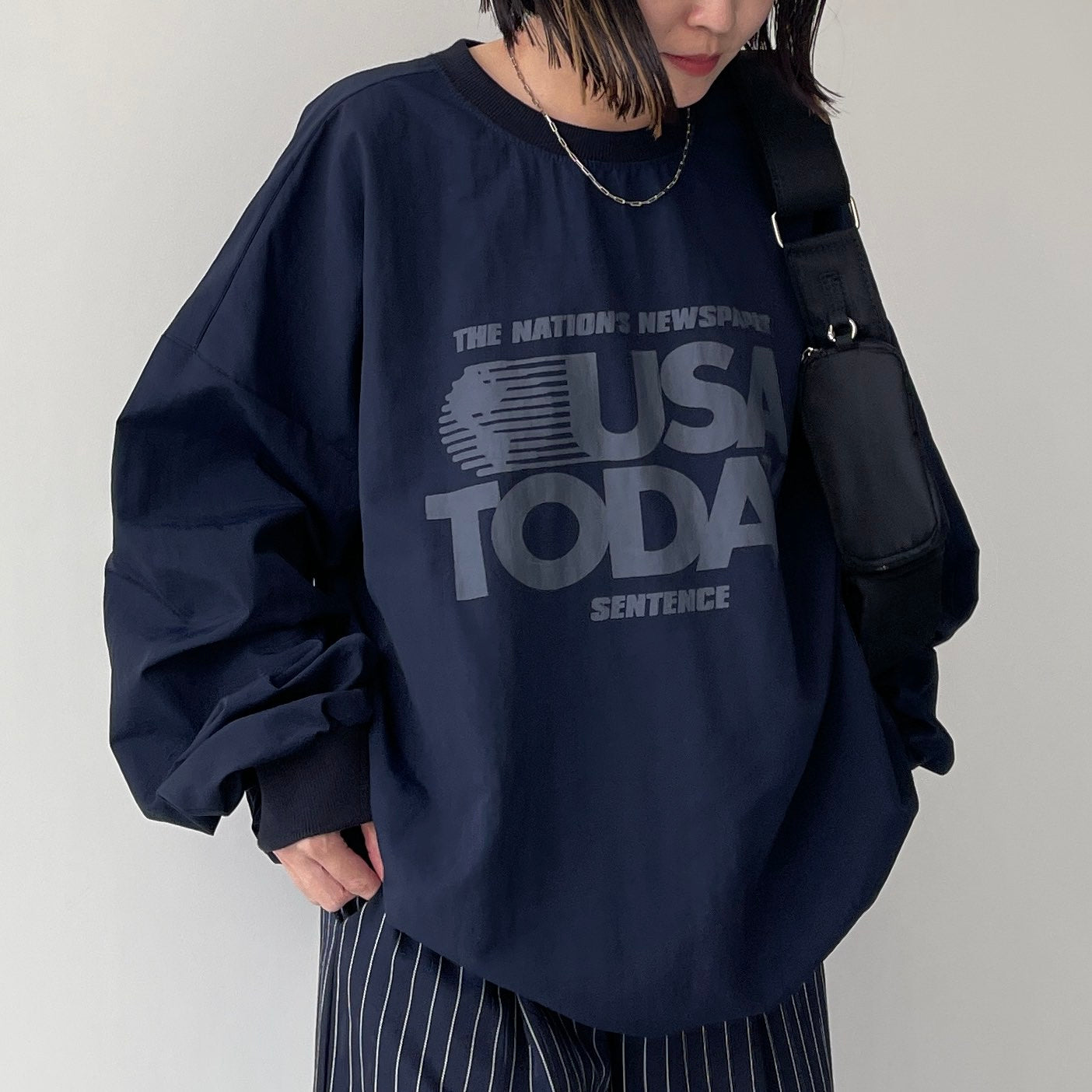 USA TODAY nylon tee / dark navy