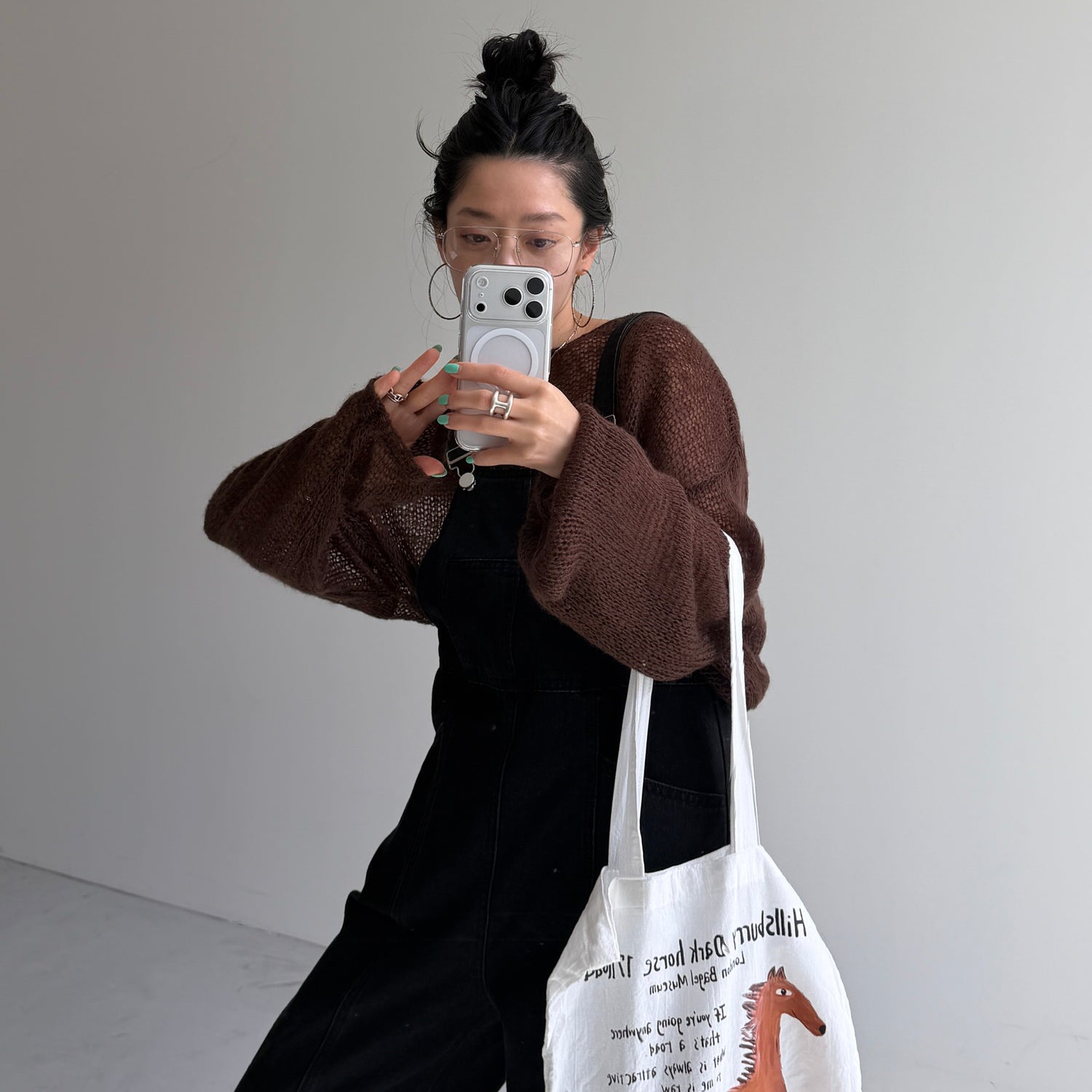 cinnamon mesh knit / brown