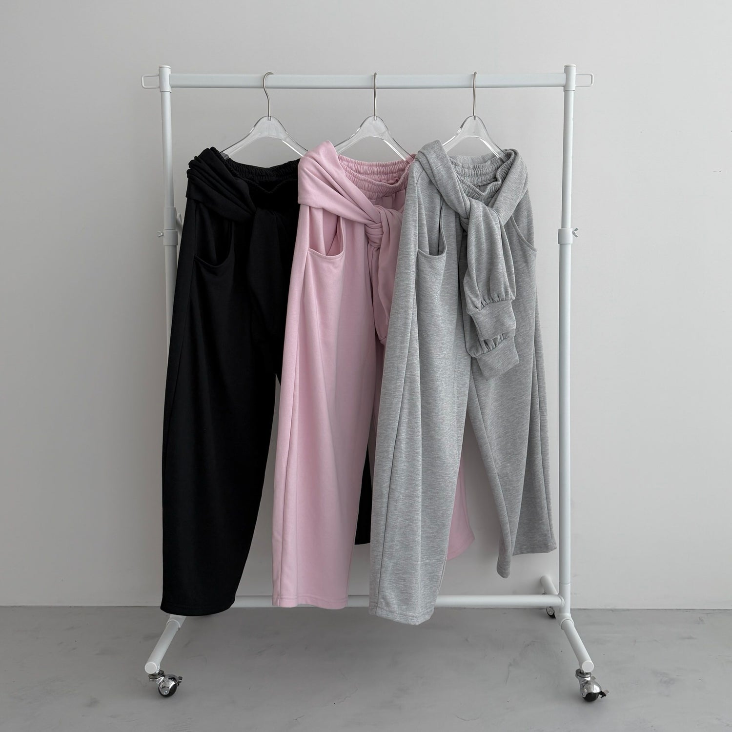 【2点SET】multi way sweat pants / black