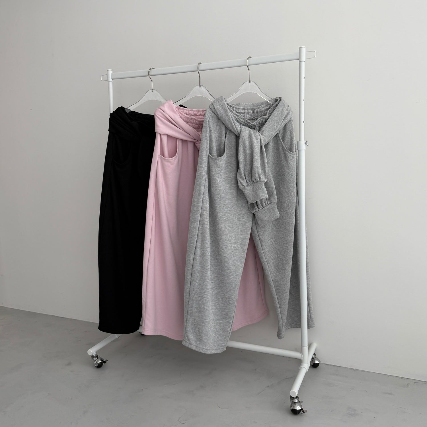 【2点SET】multi way sweat pants / pink