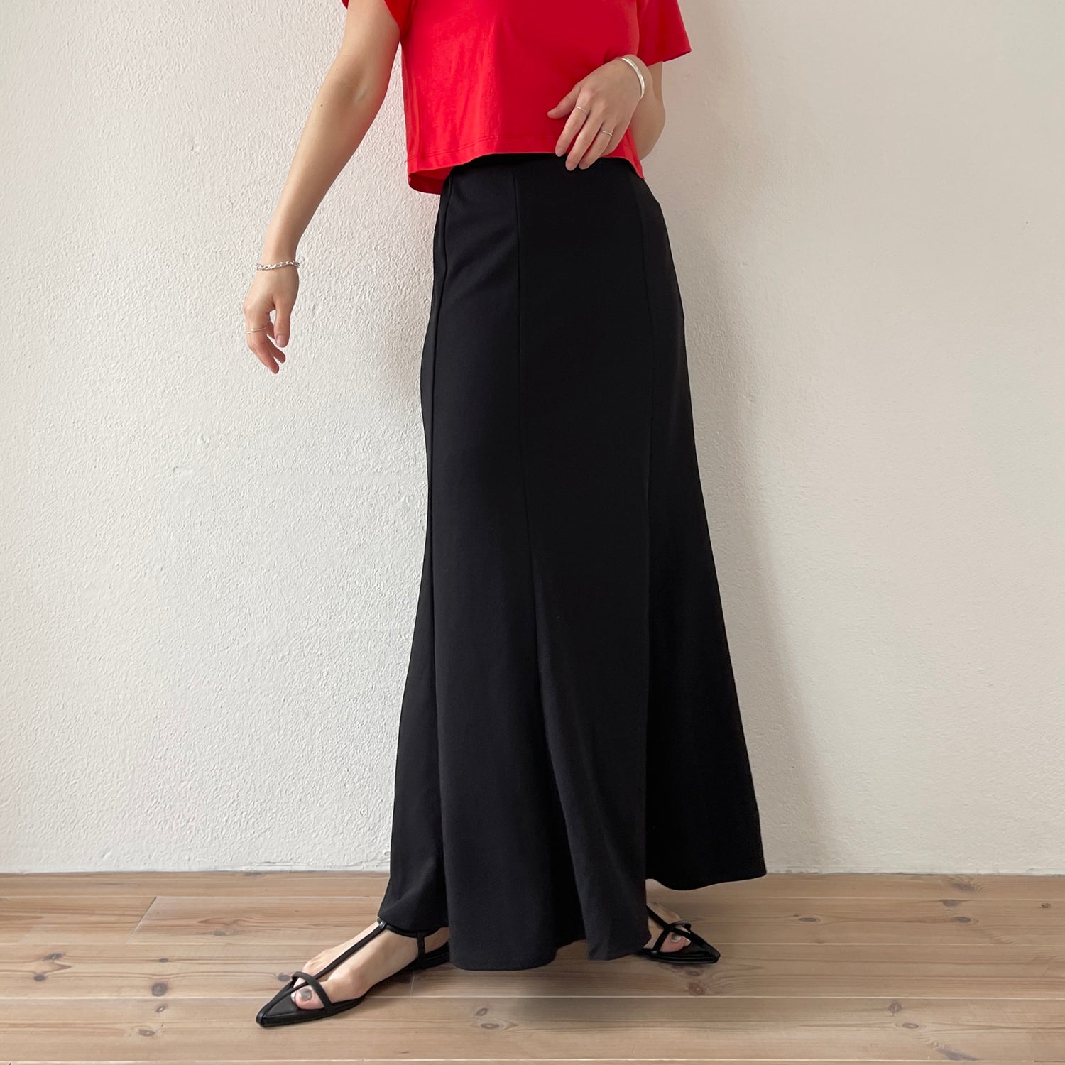 relax mermaid skirt / black