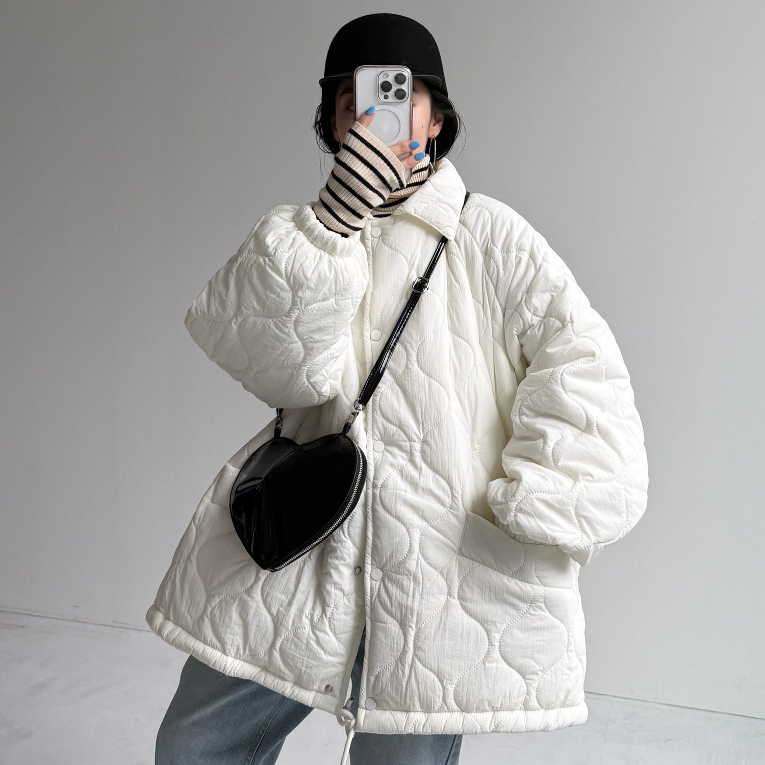WATA AME quilting jacket / ivory