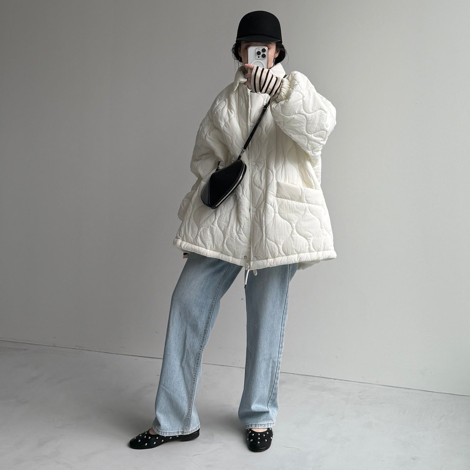 WATA AME quilting jacket / ivory