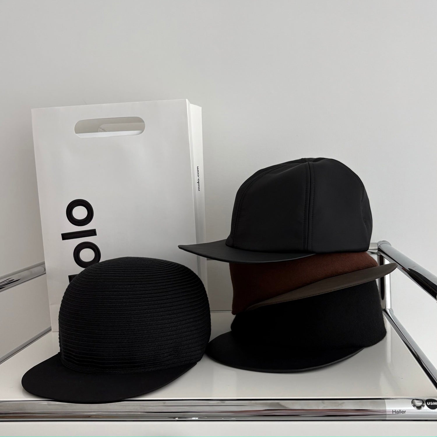 smooth wool cap / brown