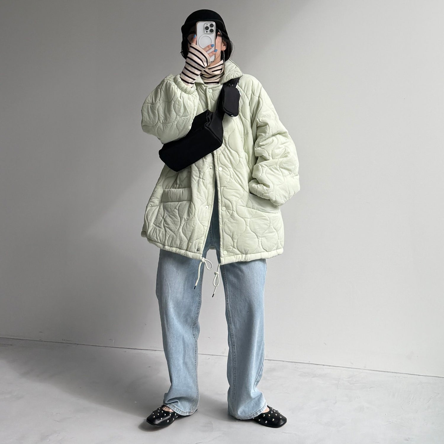WATA AME quilting jacket / green