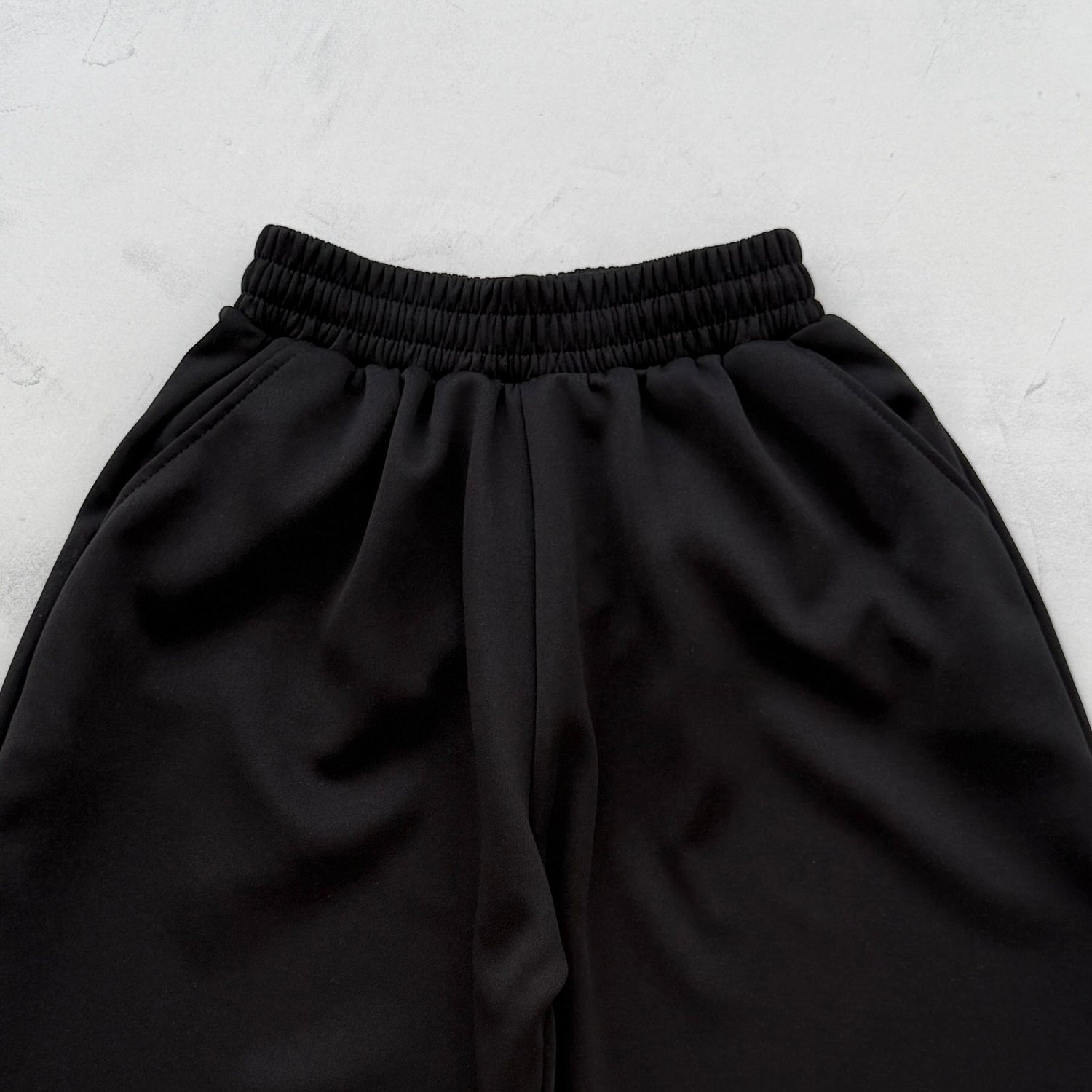 【選べるタイプ】super loose sweat half pants / black