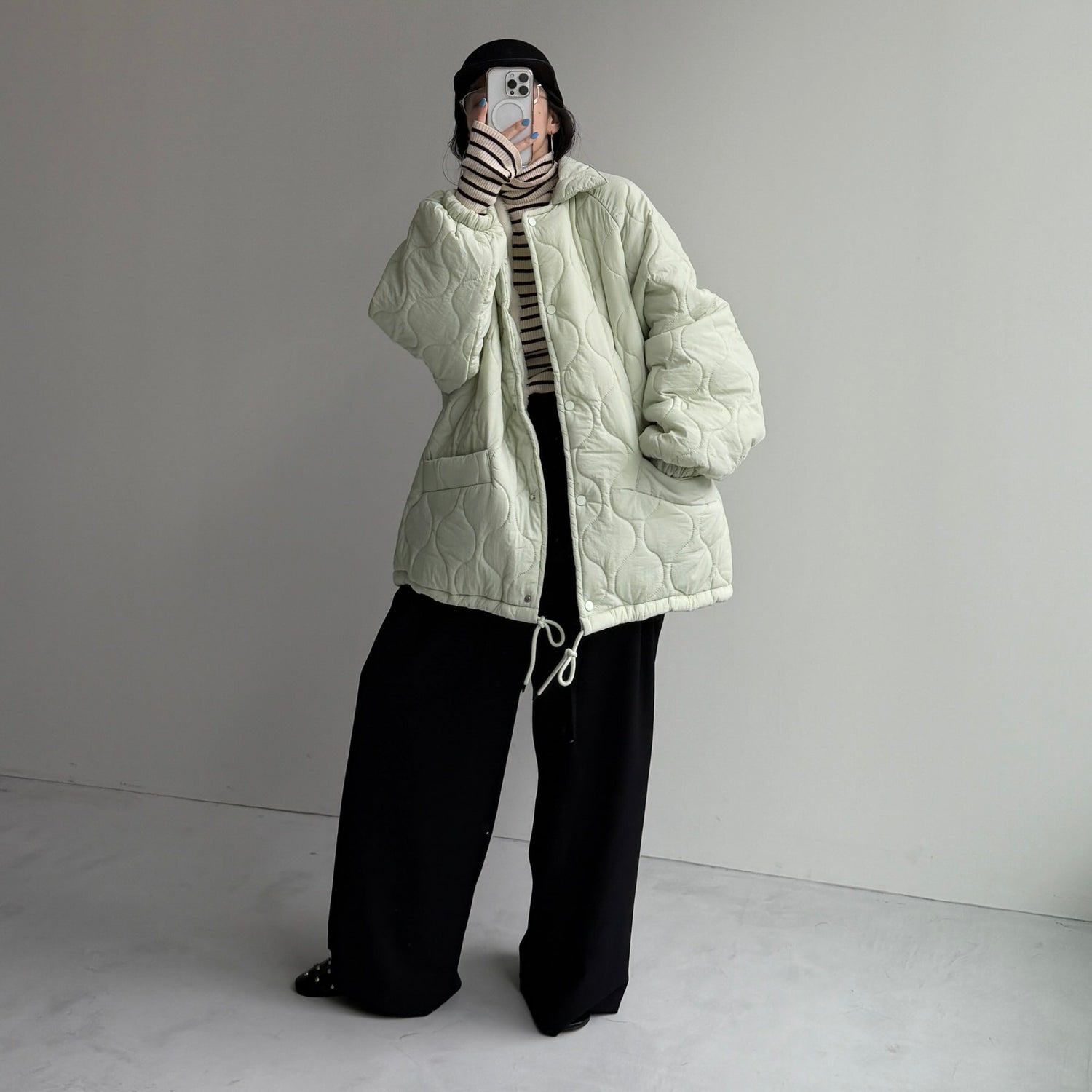 WATA AME quilting jacket / green