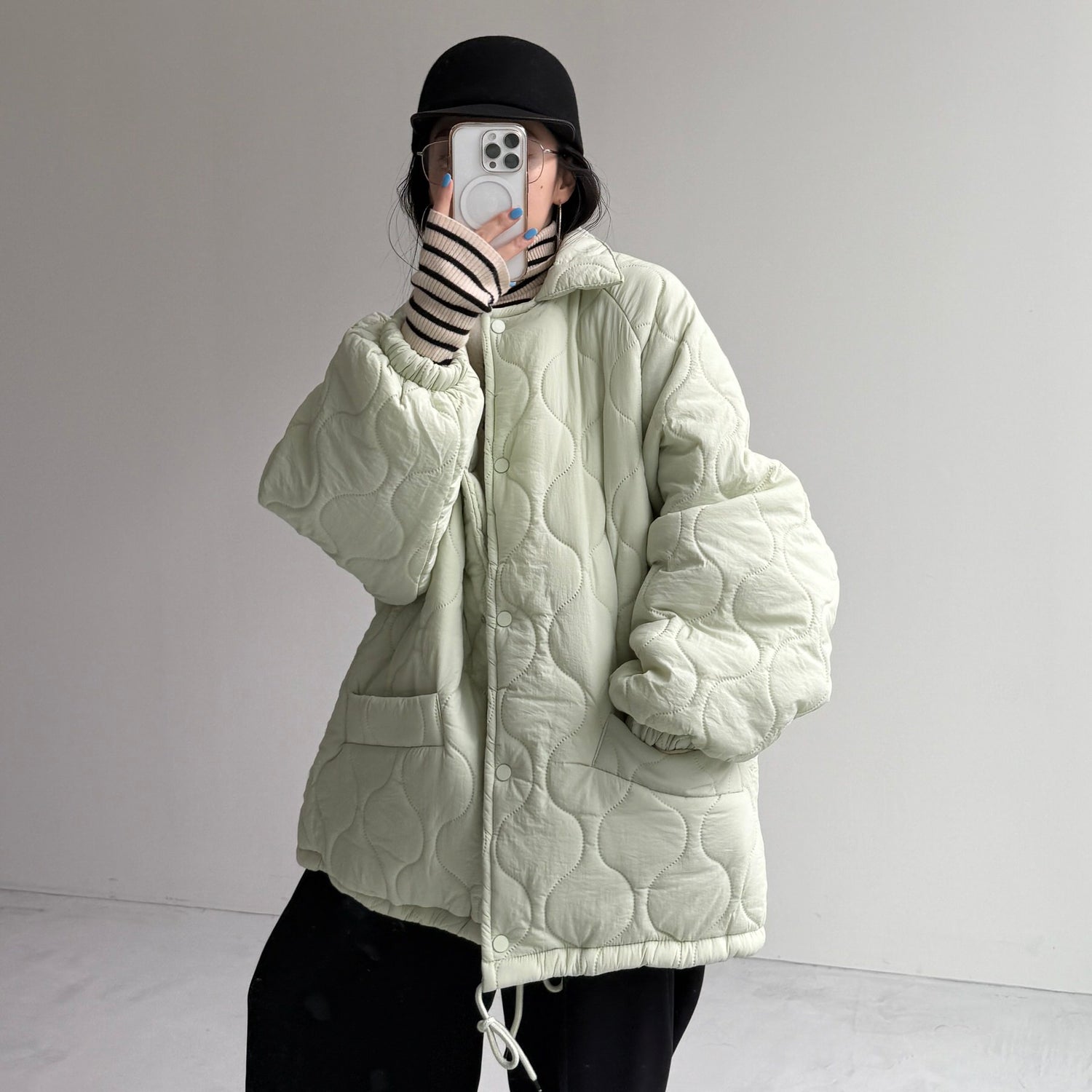 WATA AME quilting jacket / green