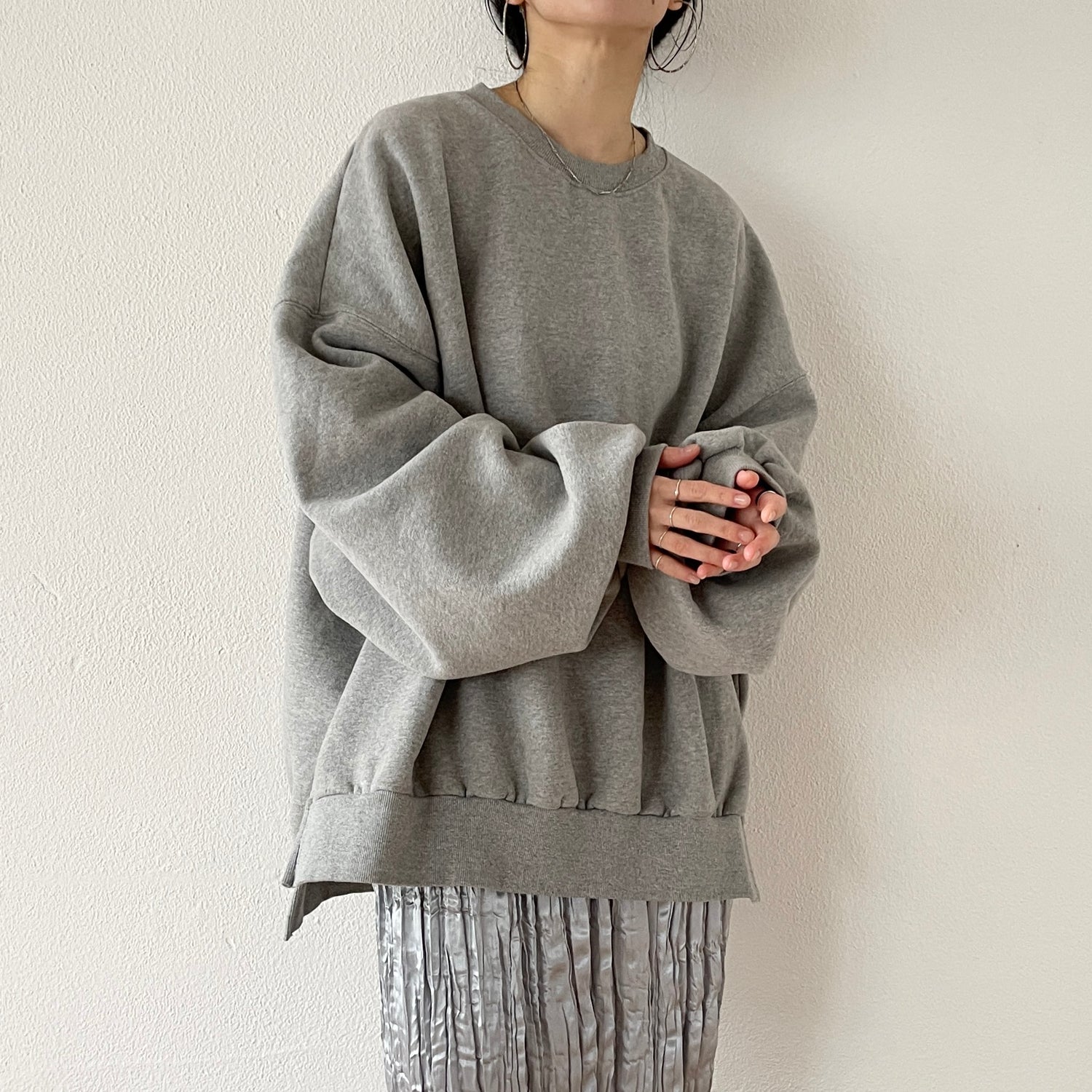 信じてるぜスウェット♡perfect silhouette super over sweat / gray 