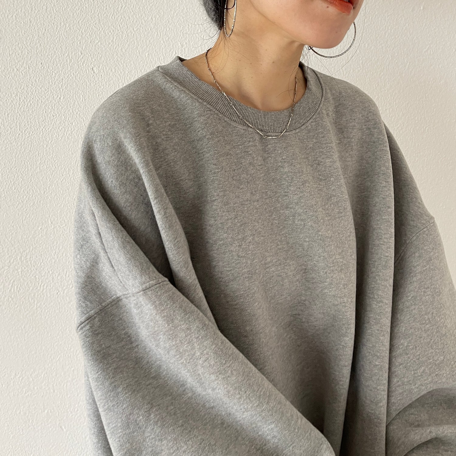 信じてるぜスウェット♡perfect silhouette super over sweat / gray 