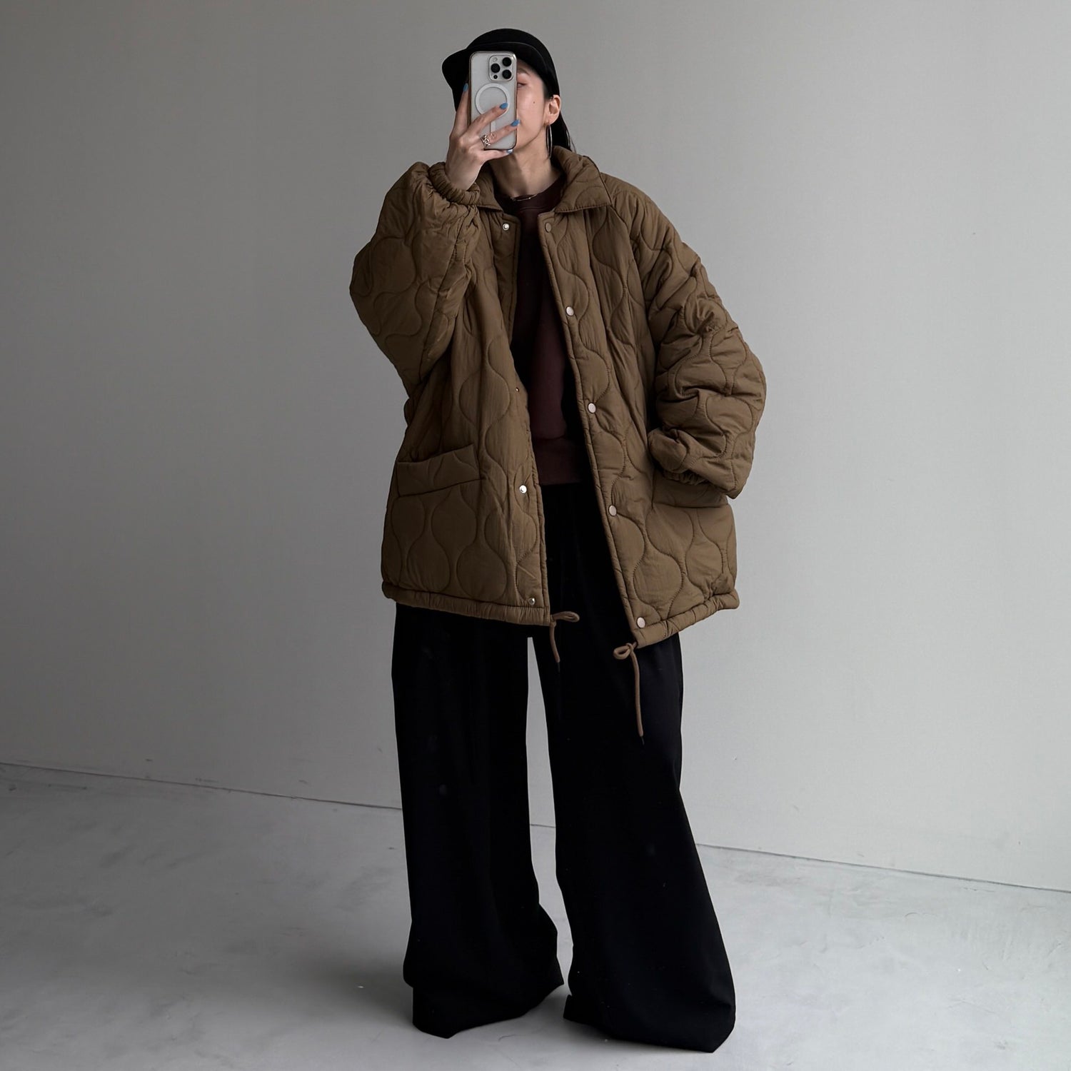 WATA AME quilting jacket / brown