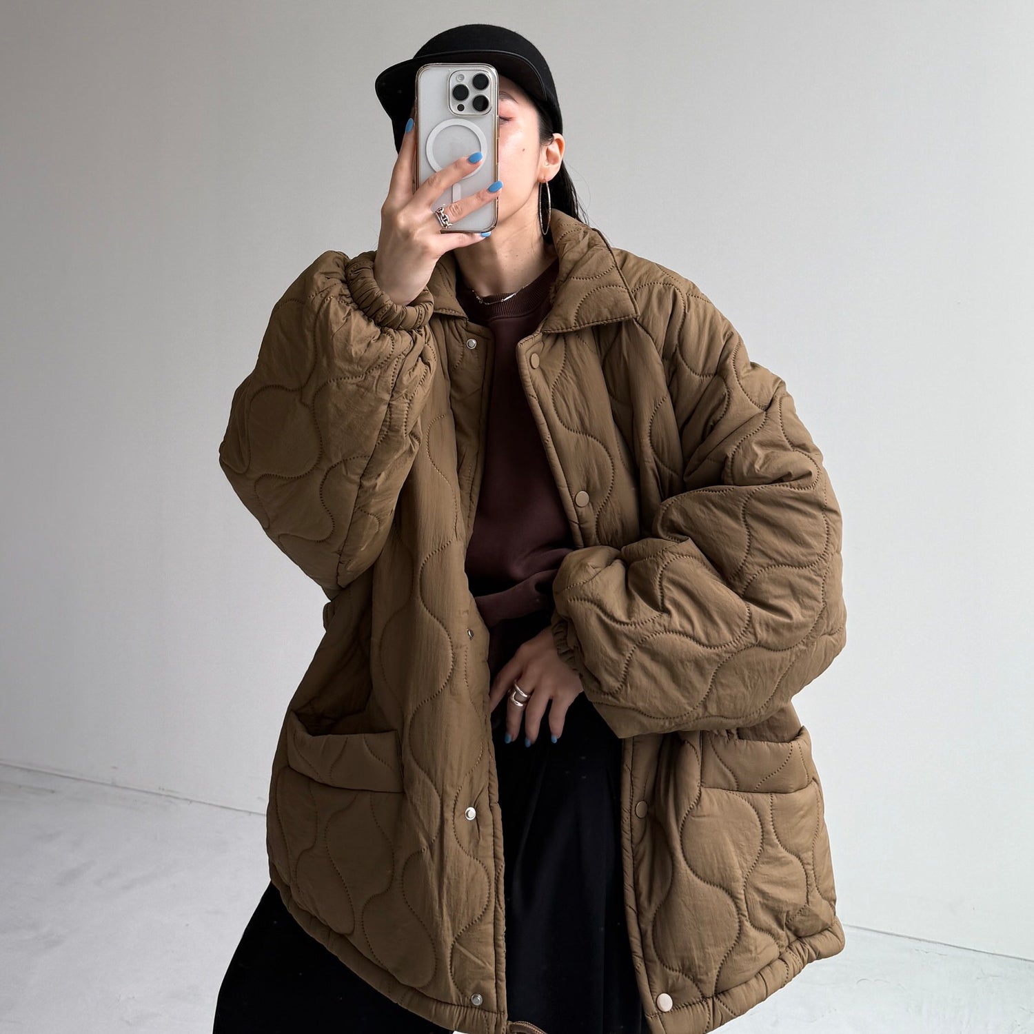 WATA AME quilting jacket / brown