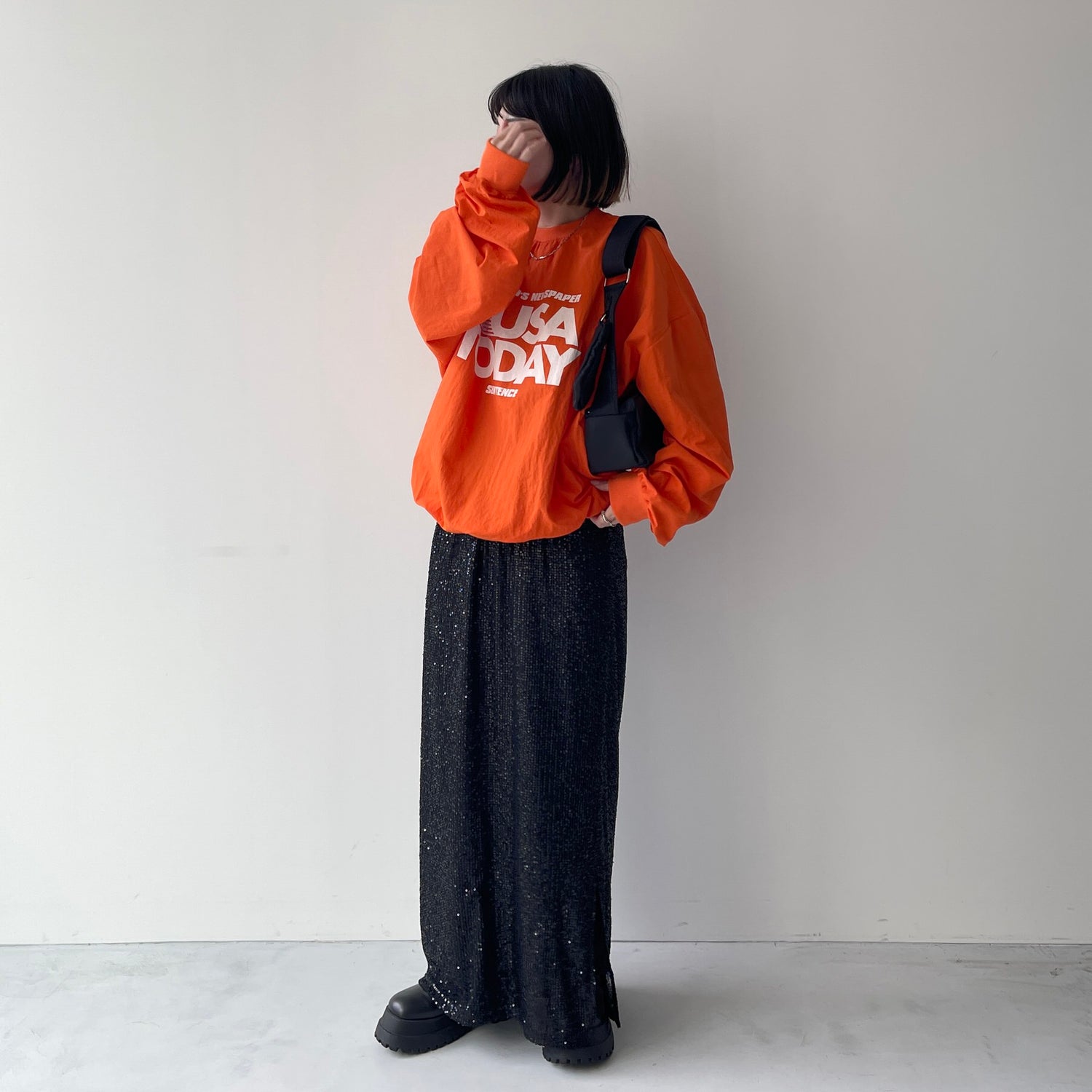 USA TODAY nylon tee / orange