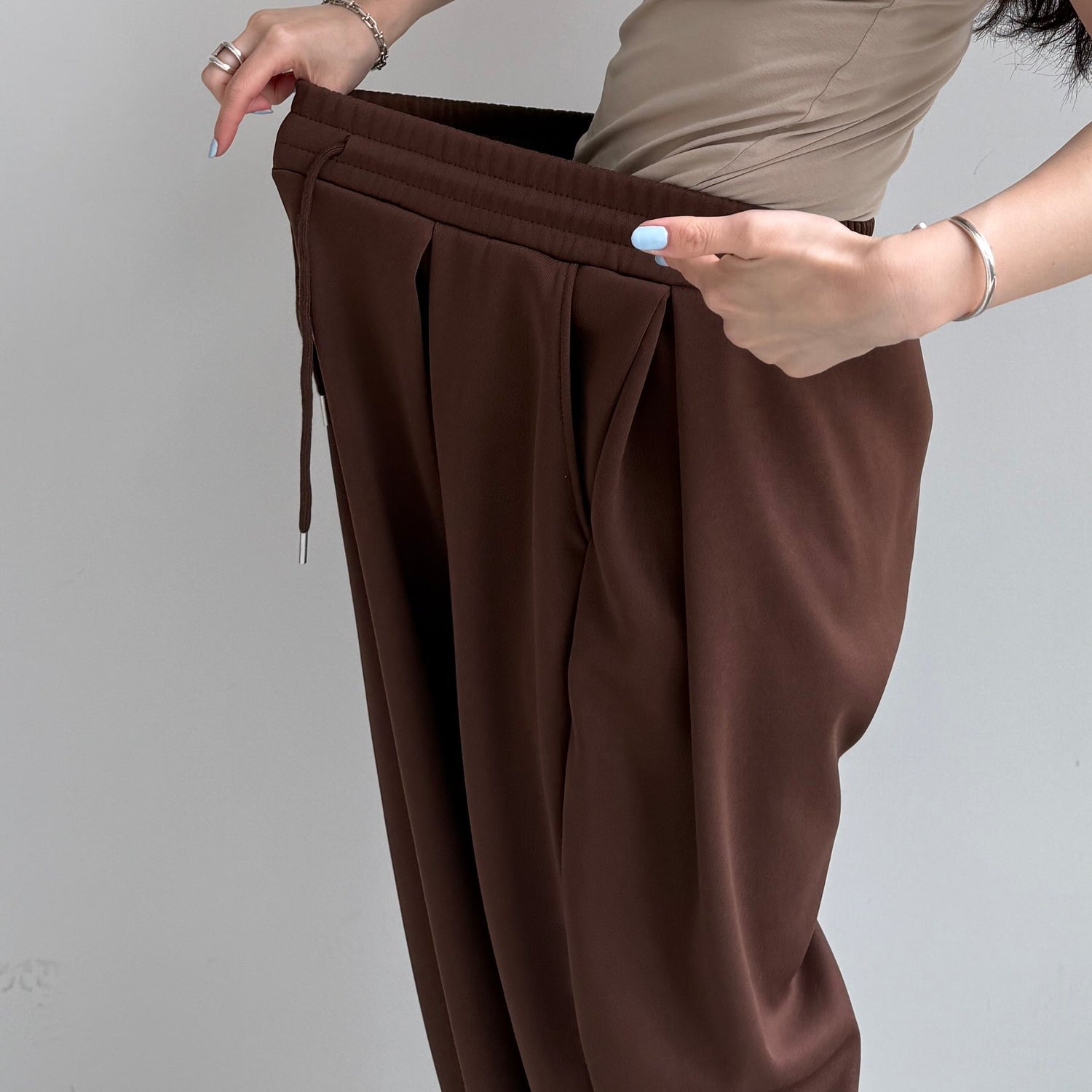 super loose sweat pants / brown