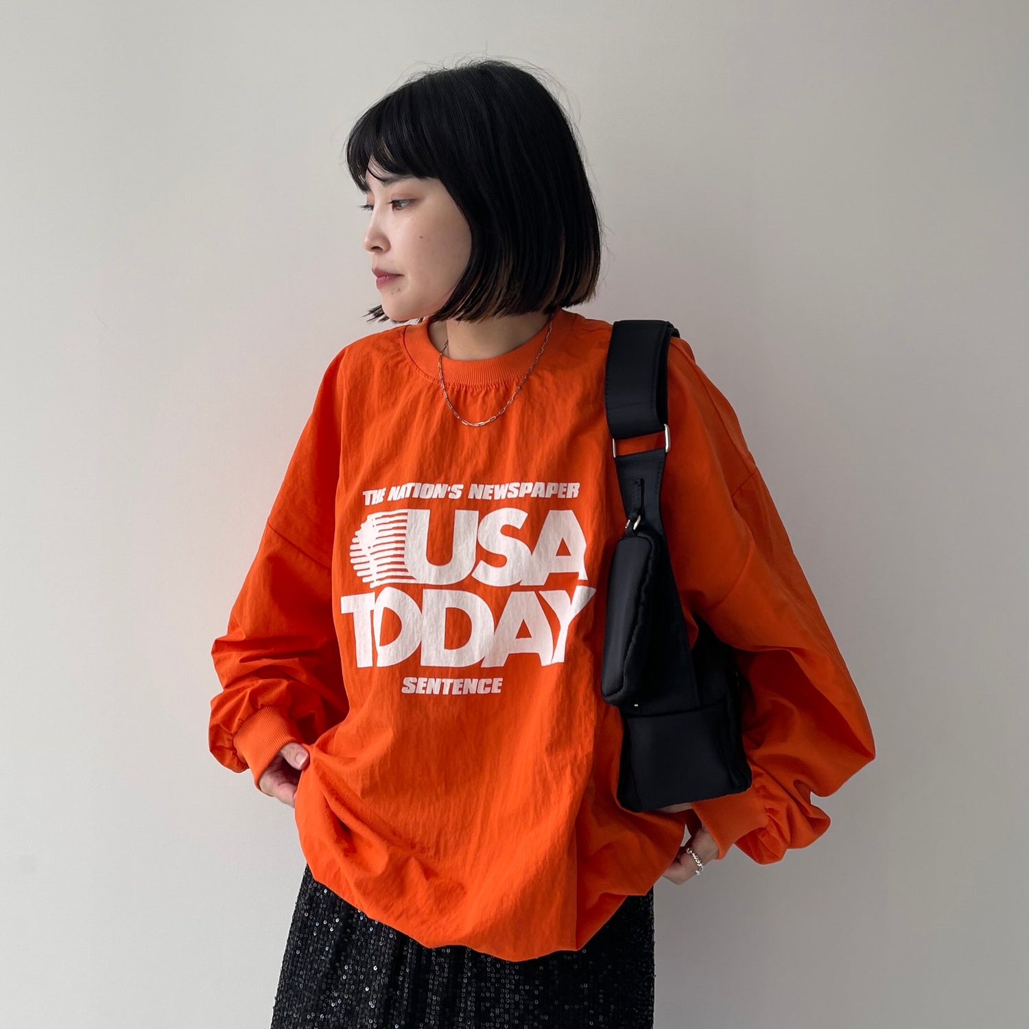USA TODAY nylon tee / orange