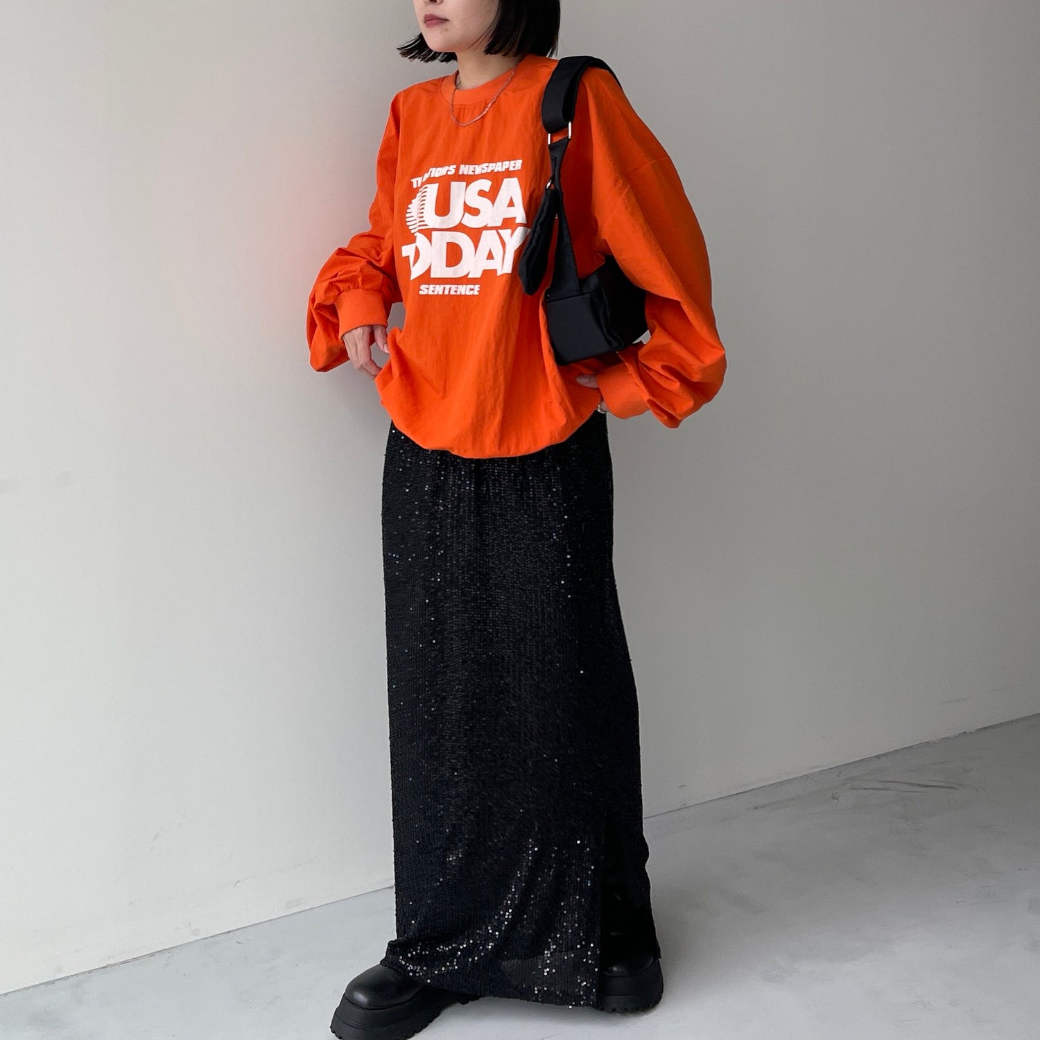 USA TODAY nylon tee / orange