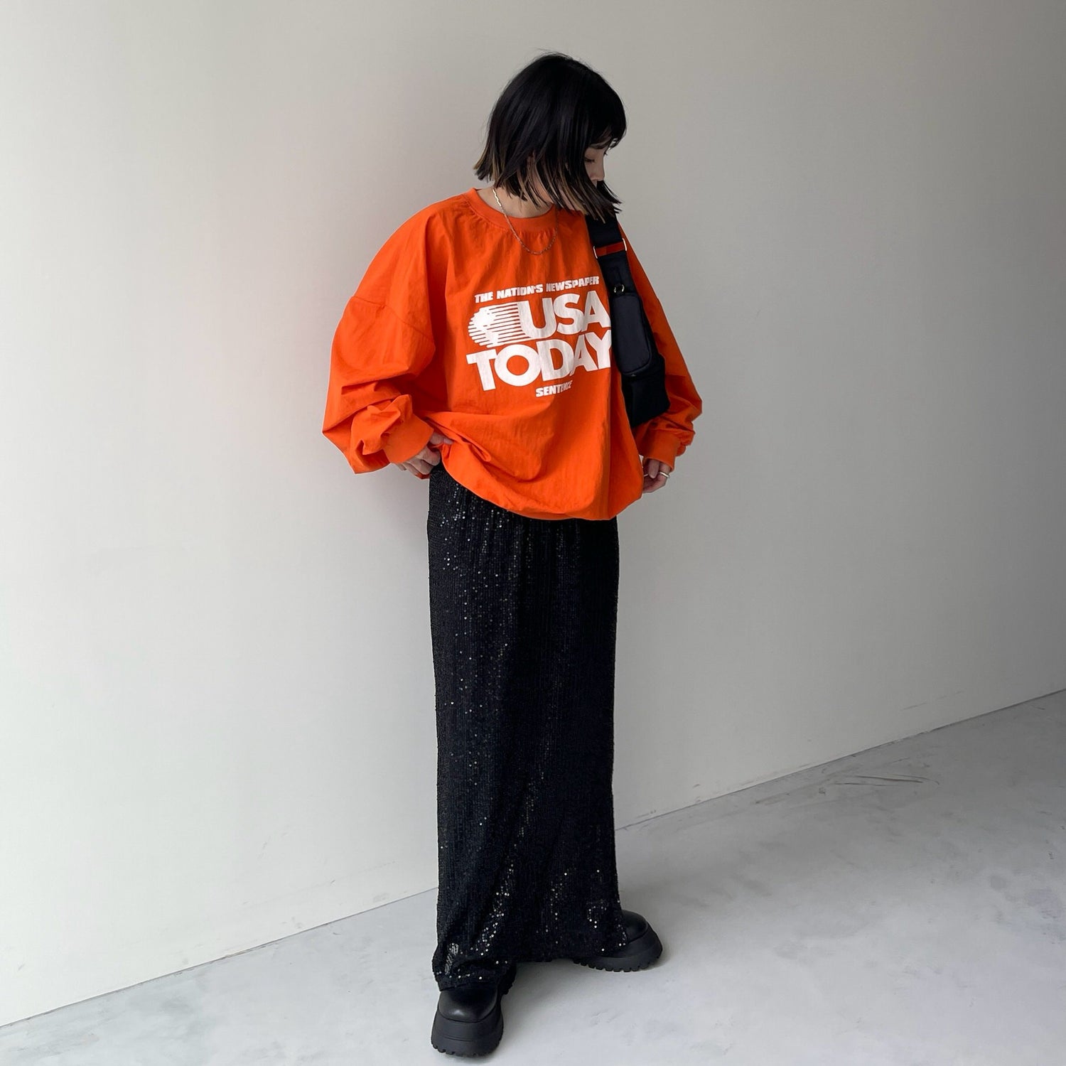 USA TODAY nylon tee / orange