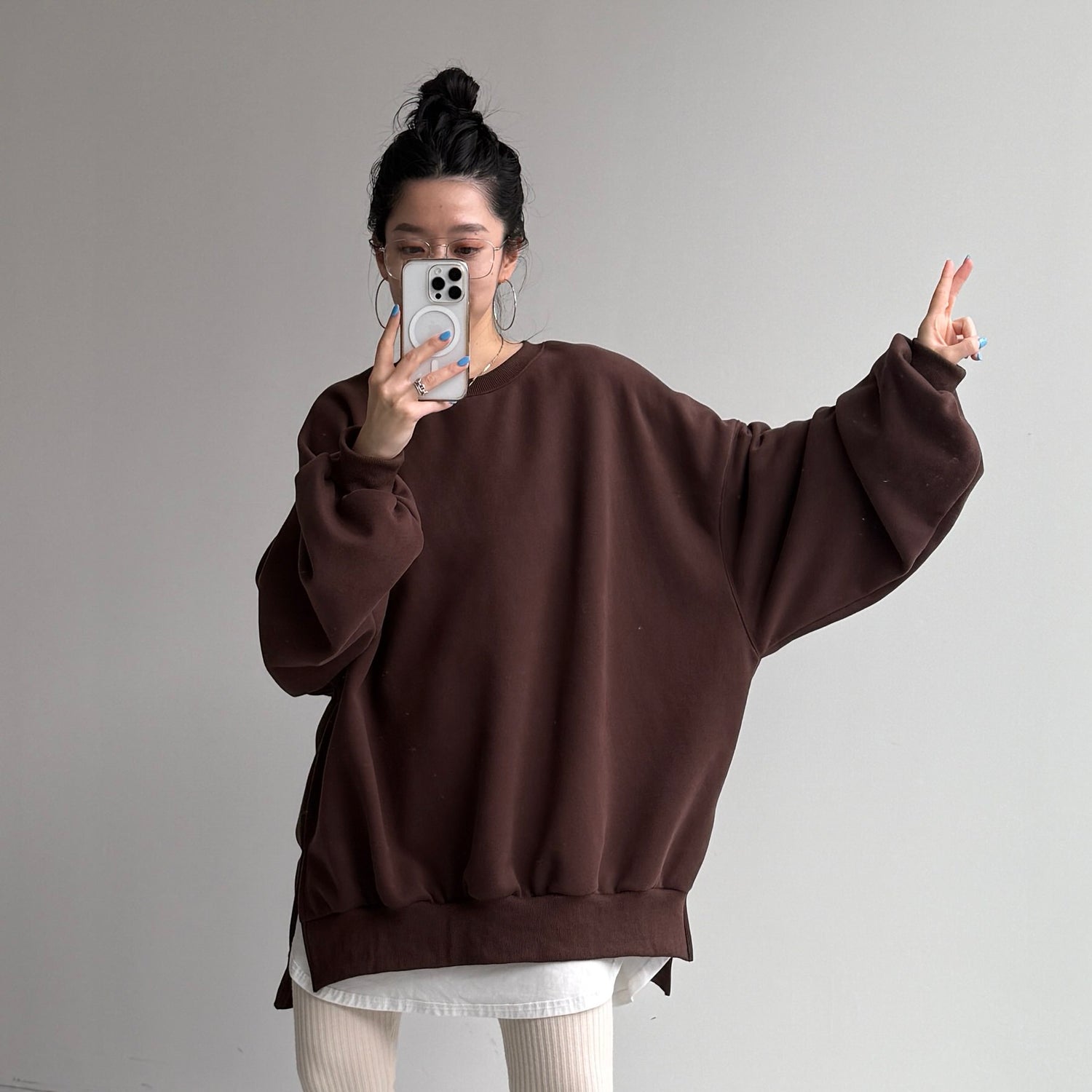 【公式サイト限定カラー】OSUMITSUKI sweat / brown [SHORT or FREE]