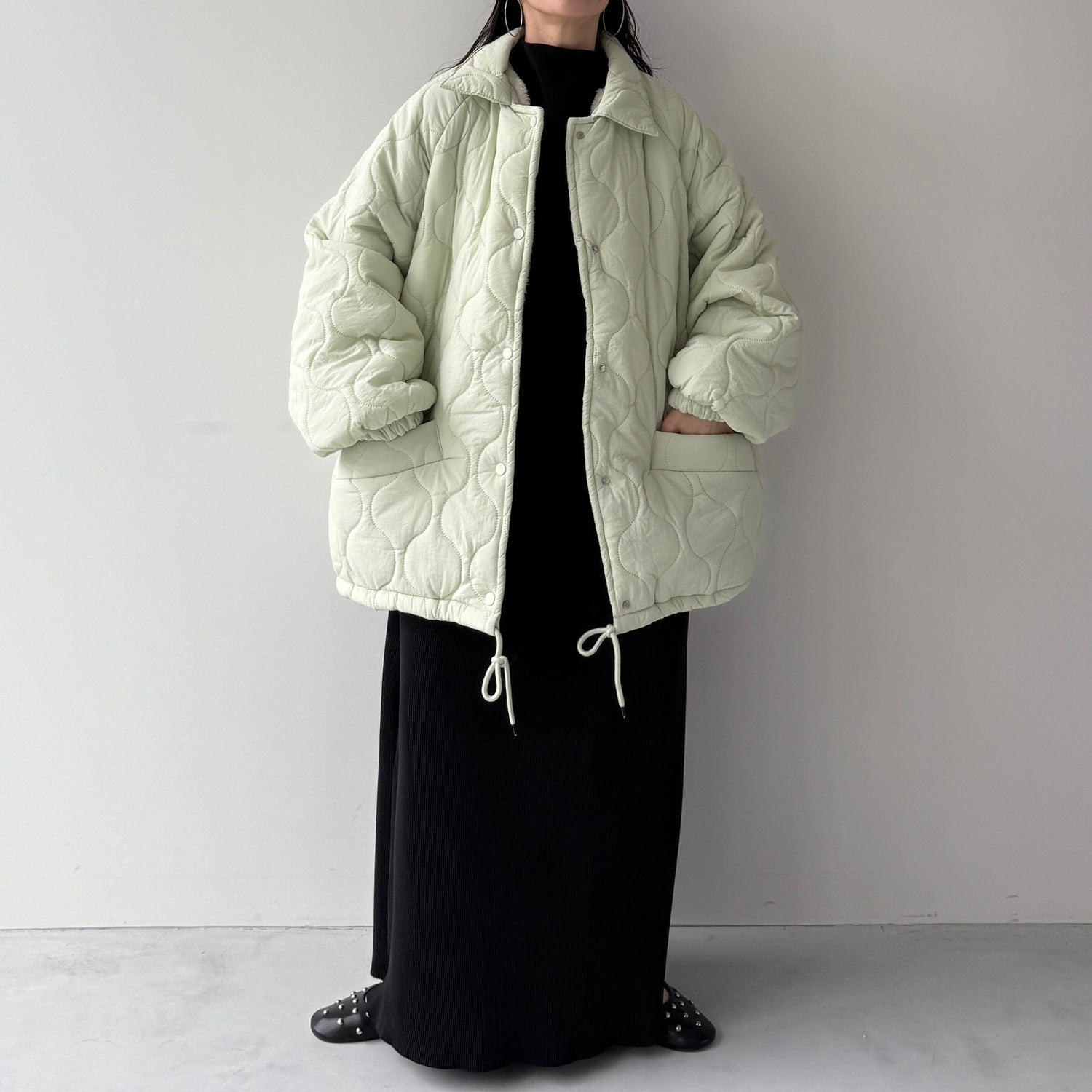 WATA AME quilting jacket / green