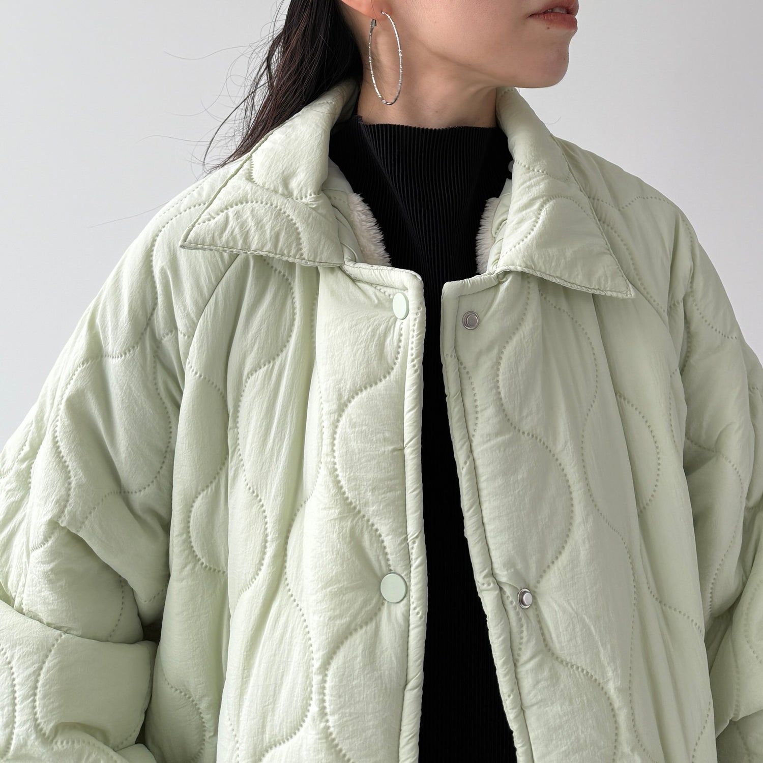 WATA AME quilting jacket / green