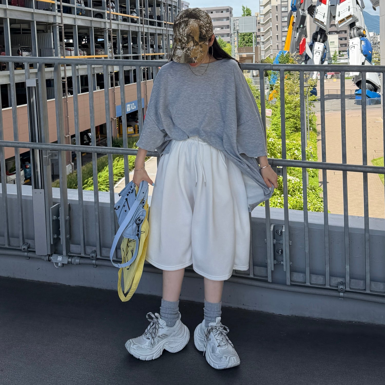 【選べるタイプ】super loose sweat half pants / ivory