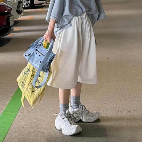 【選べるタイプ】super loose sweat half pants / ivory