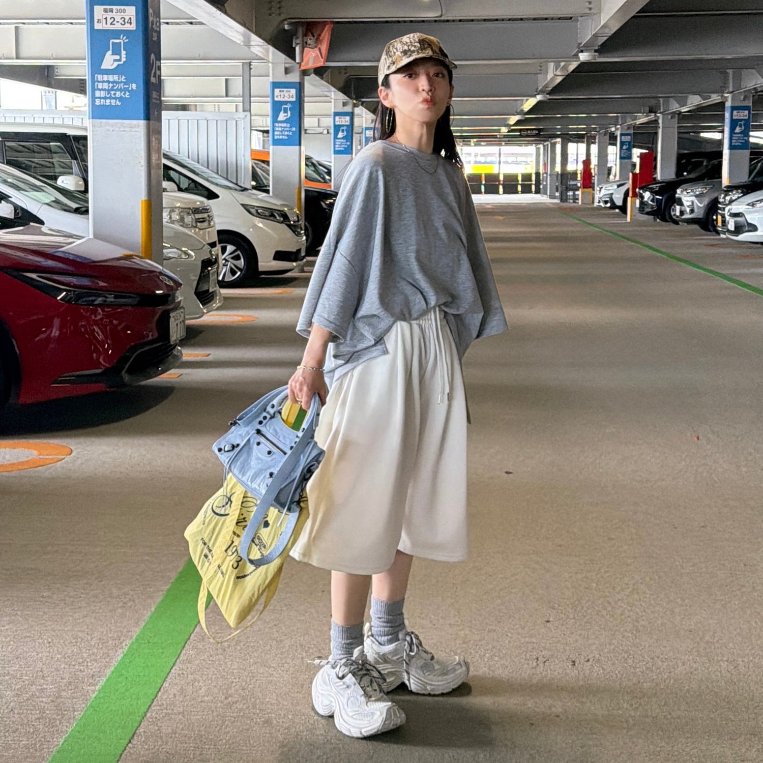 【選べるタイプ】super loose sweat half pants / ivory