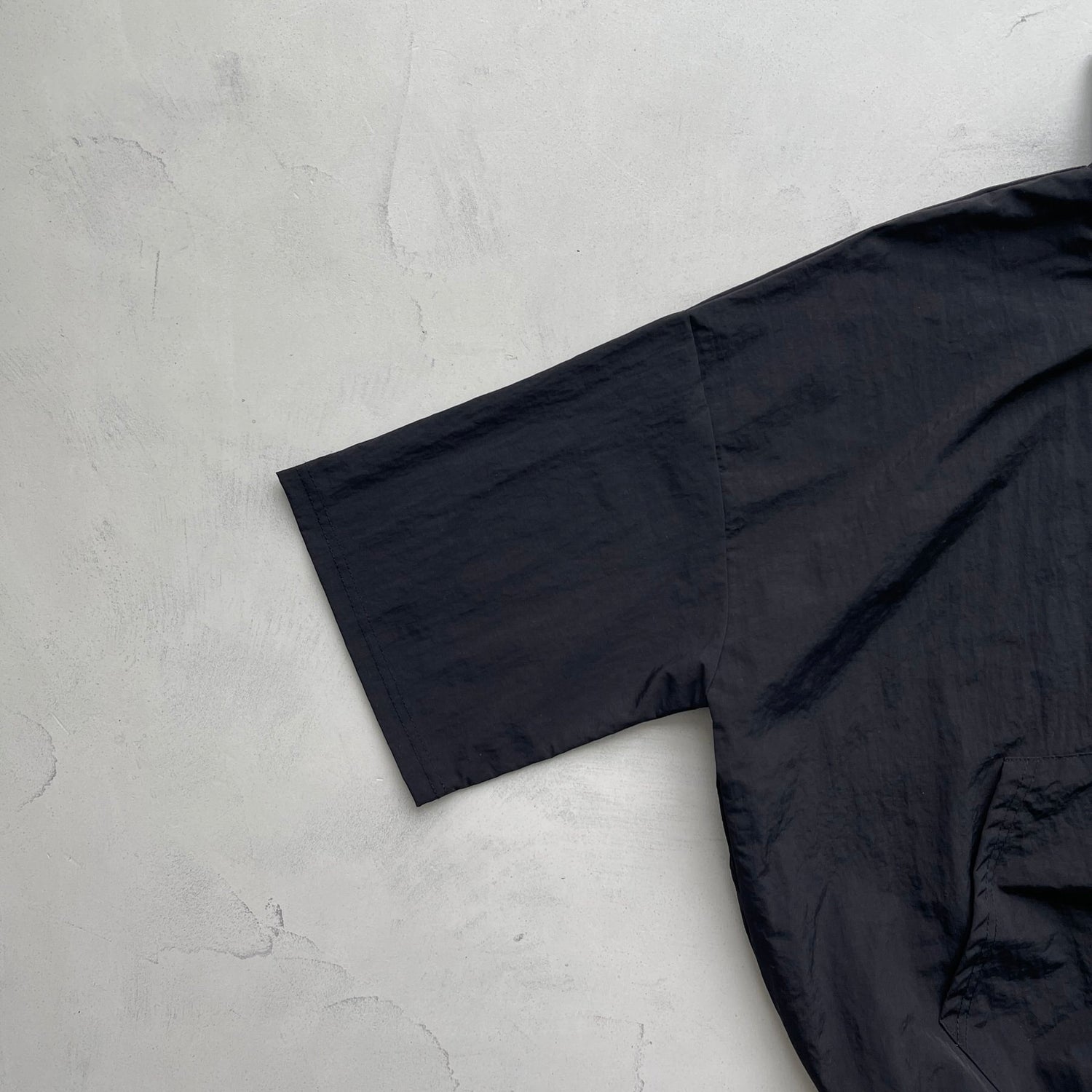 【2点SET】half zip nylon set up / black