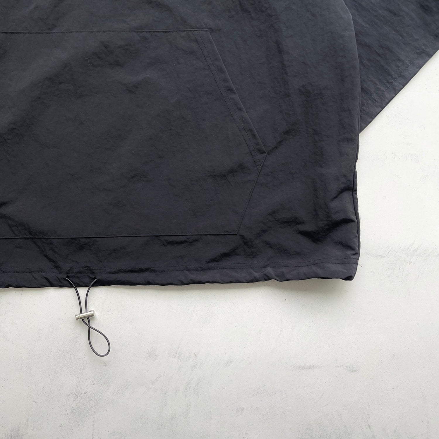【2点SET】half zip nylon set up / black