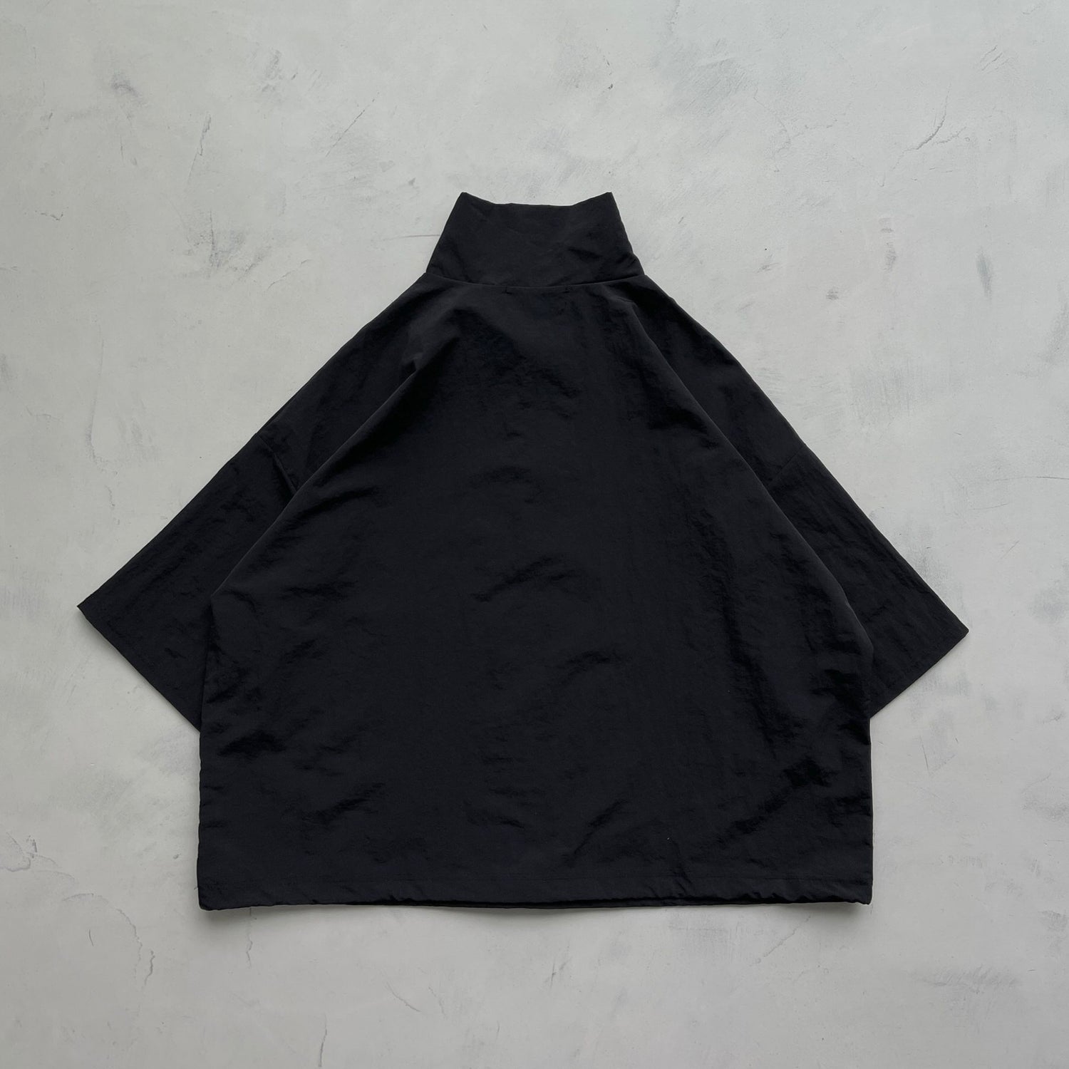 【2点SET】half zip nylon set up / black