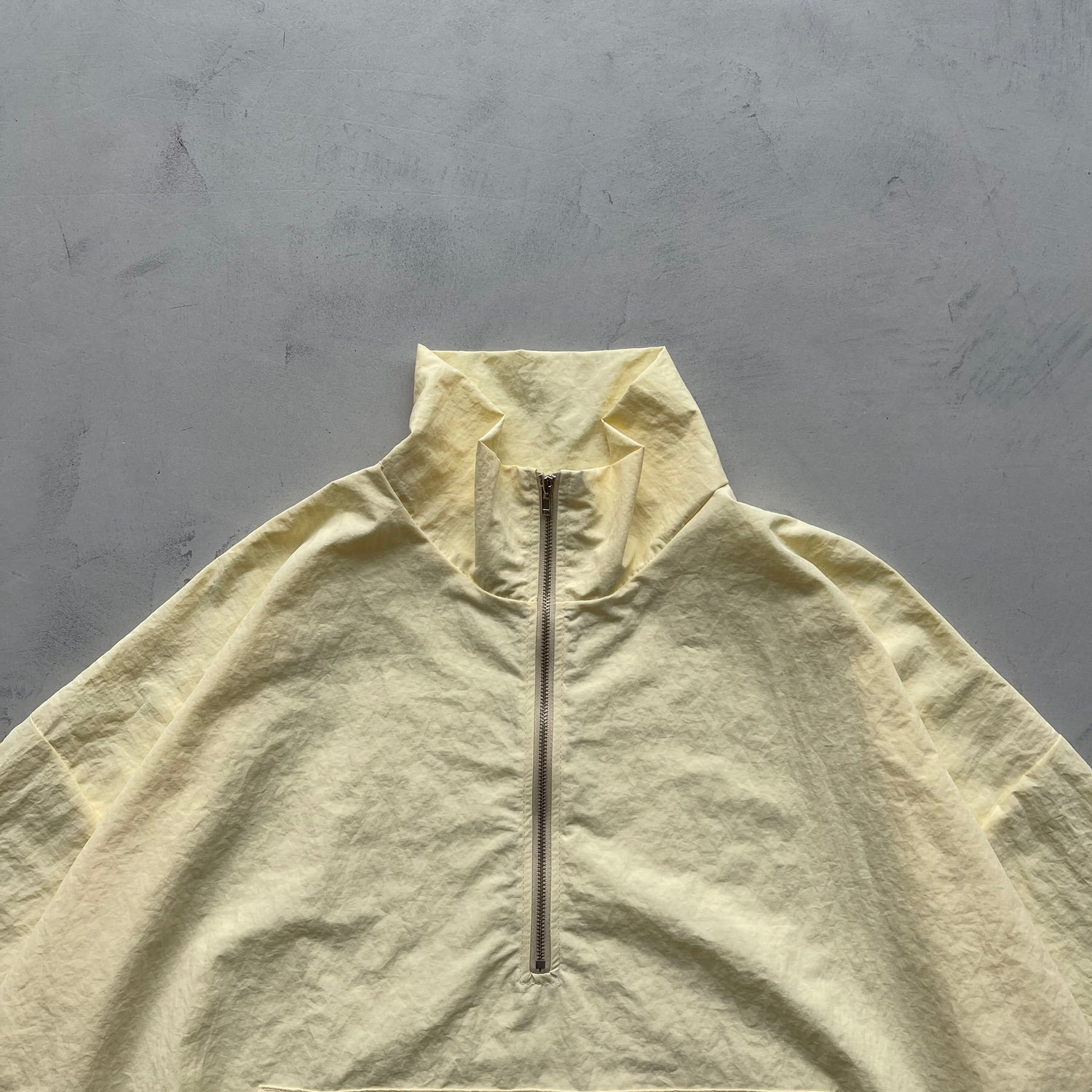 【2点SET】half zip nylon set up / light yellow
