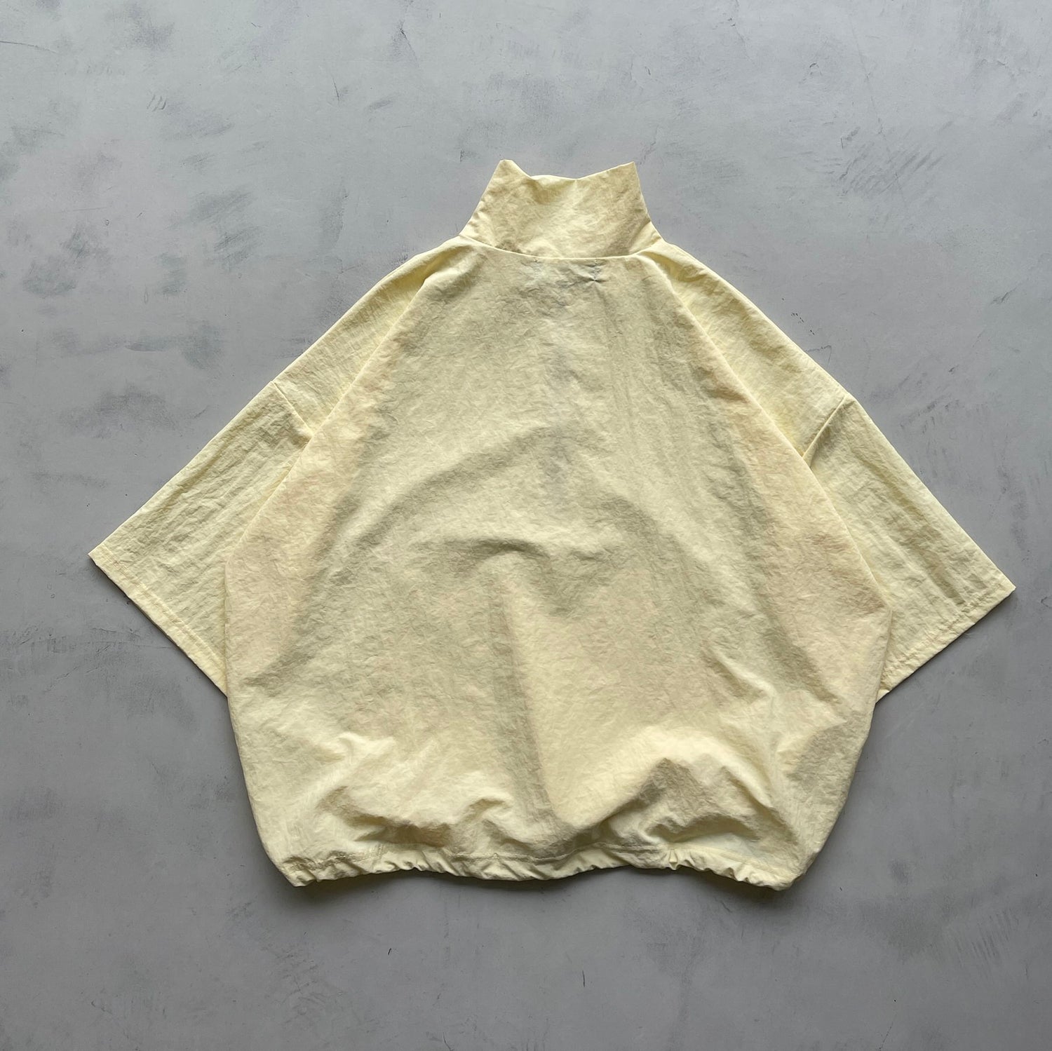 【2点SET】half zip nylon set up / light yellow