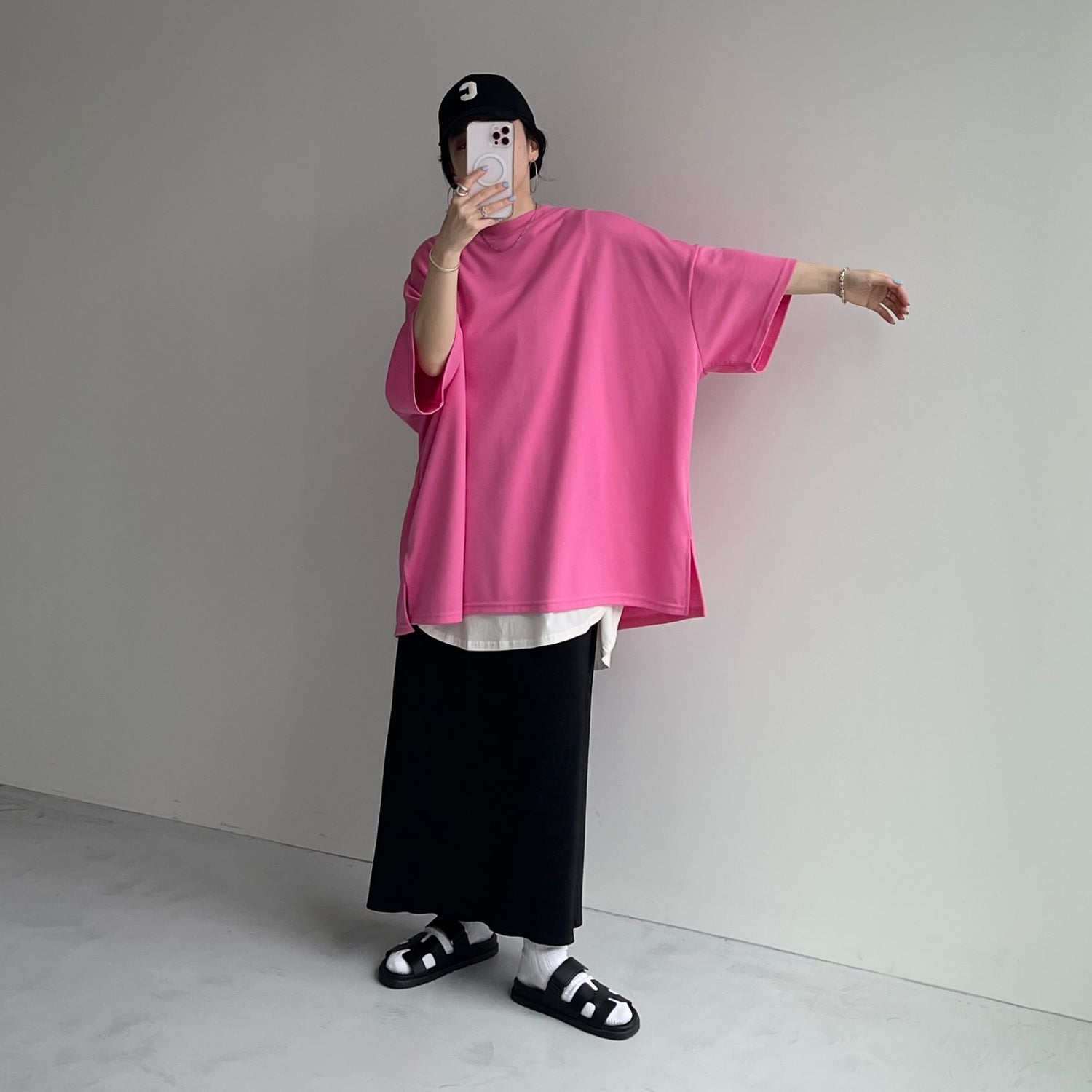 perfect silhouette super over sweat / pink | wee9s