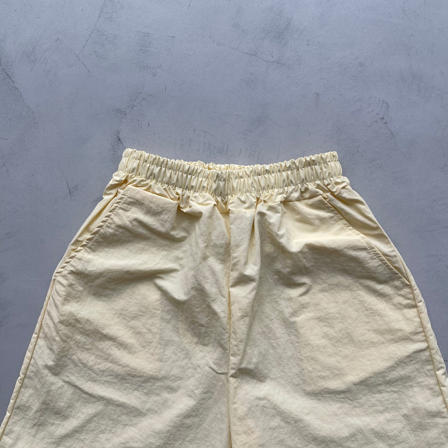 【2点SET】half zip nylon set up / light yellow